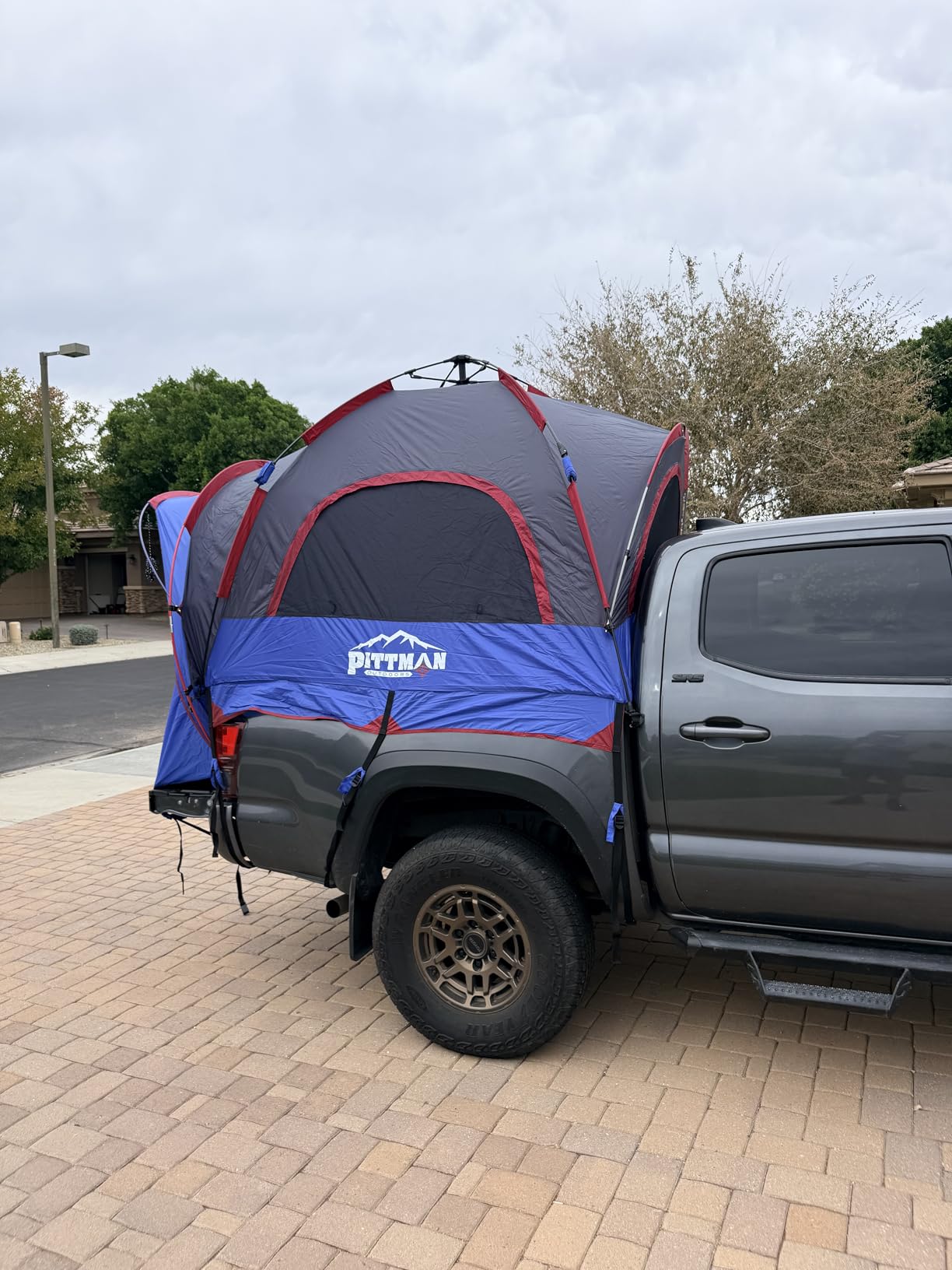 Pittman - Truck Bed Tent with EZ-UP Design - Pickup Truck Tent for Camping - Includes Rain Fly, Extra Wide Entry, Oversize Air Mesh & Porch Cover - Premium Pickup Bed Camper customer photo 2