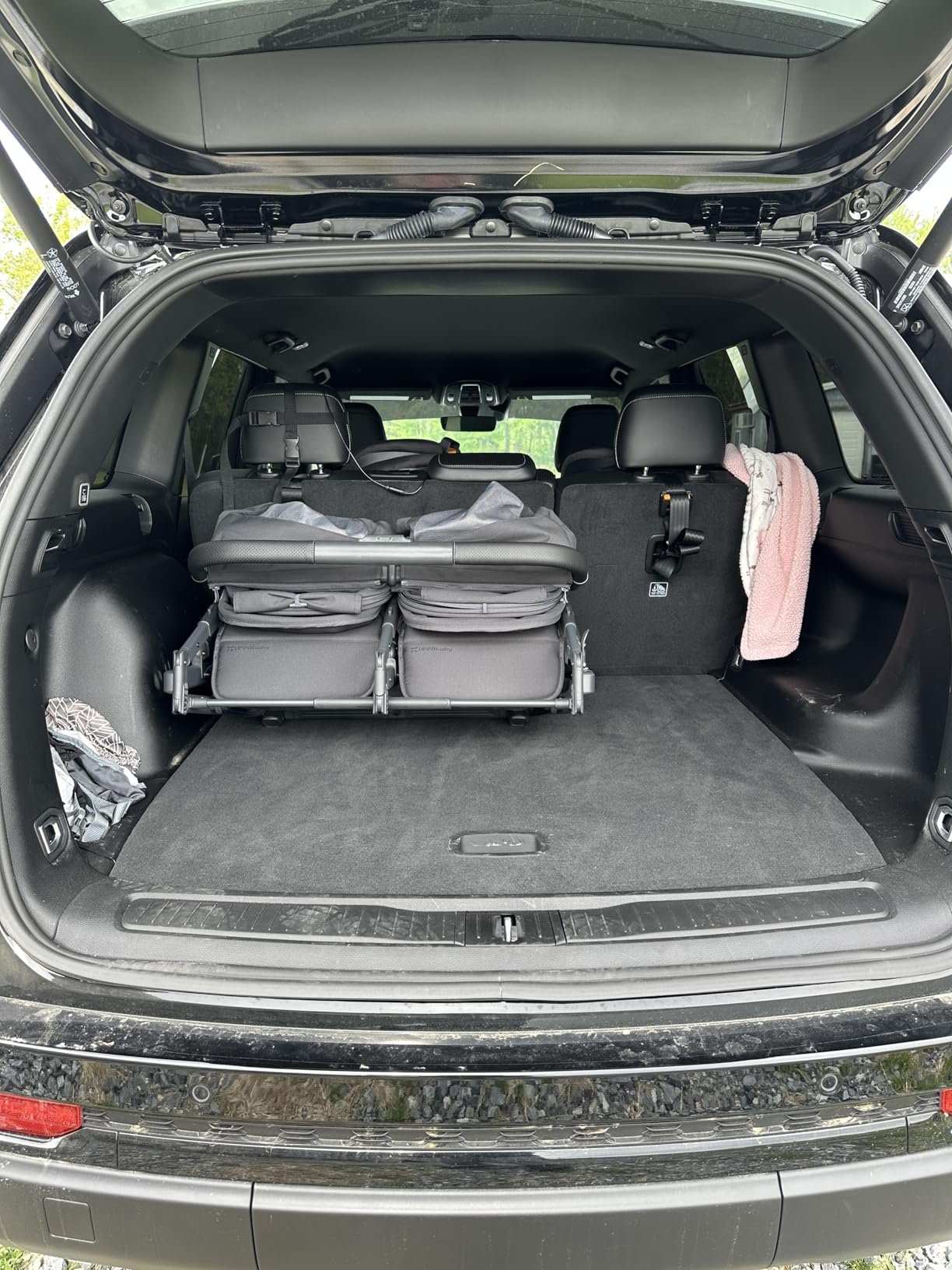 UPPAbaby Minu Duo Side-by-Side Double Stroller - Lightweight + Compact Design for Travel - Easy Fold - From Birth to Toddler - Independent Recline - Greyson customer photo 2
