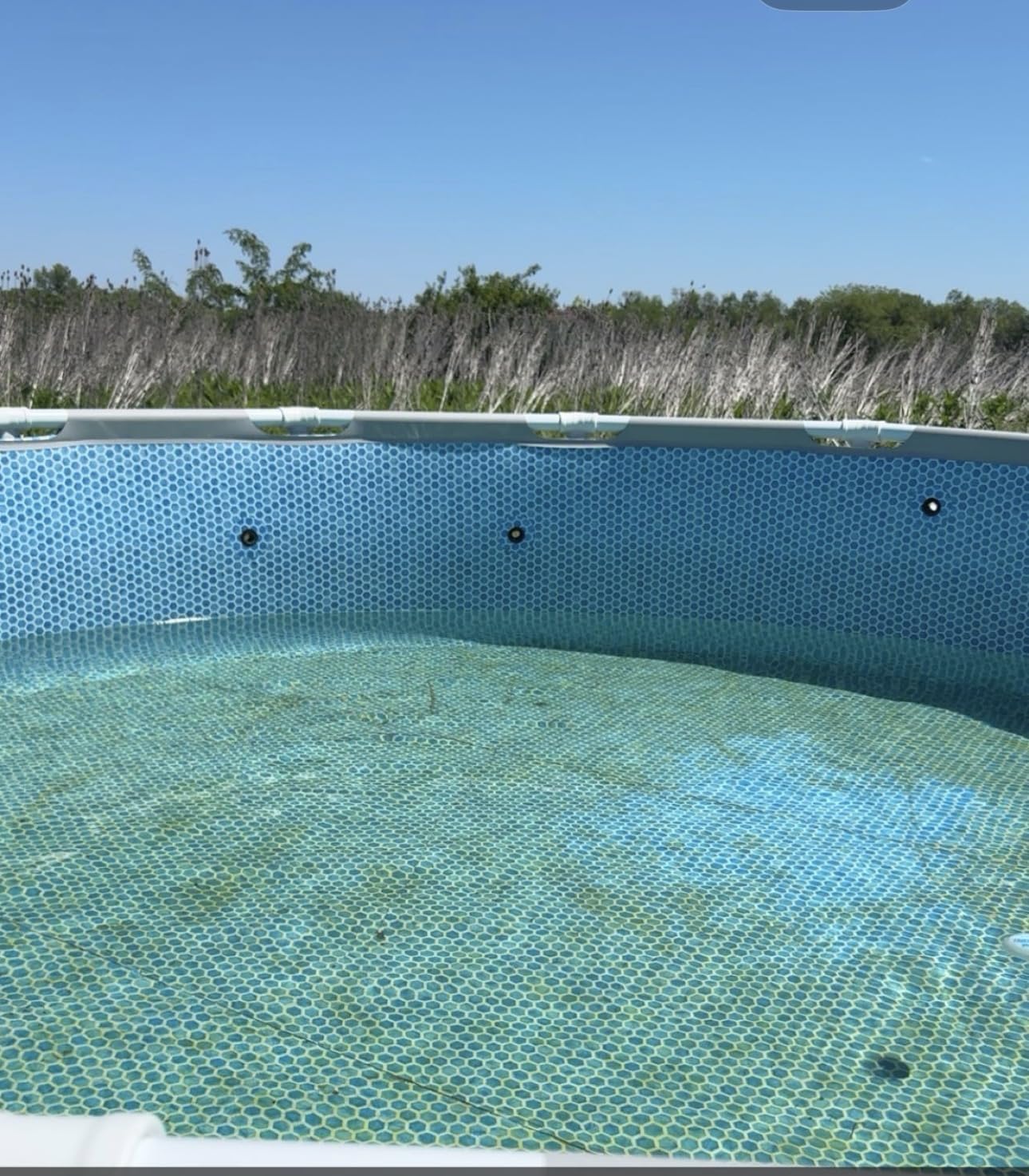 UIRWAY 500D Pool Cover 18FT Round [2026 Upgraded Heavy Duty Fabric] Solar Pool Covers for Above Ground Pools, New Super Windproof Gel-Coated Tarp Straps, Swimming Pool Covers with UV Protection customer photo 2