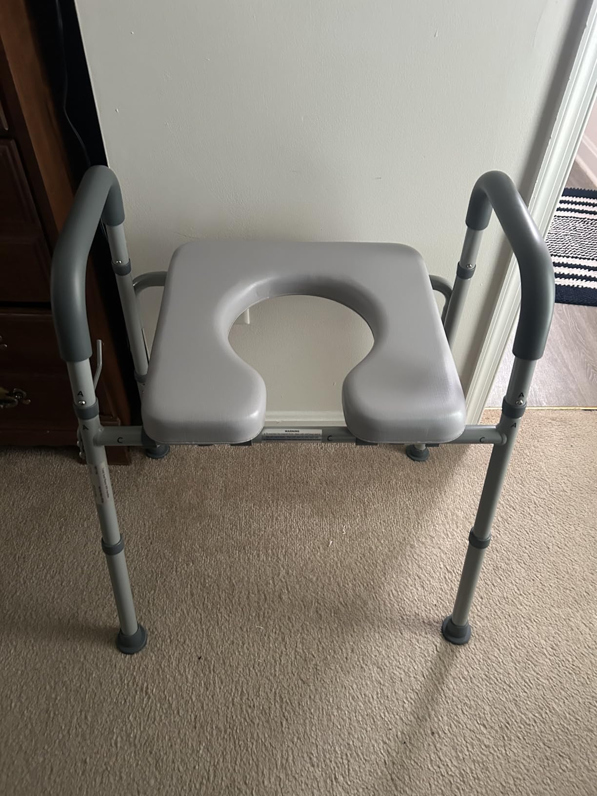 Medical King Toilet Seat Riser for Seniors, Adjustable, Gray, Heavy Duty up to 400 lbs customer photo 1