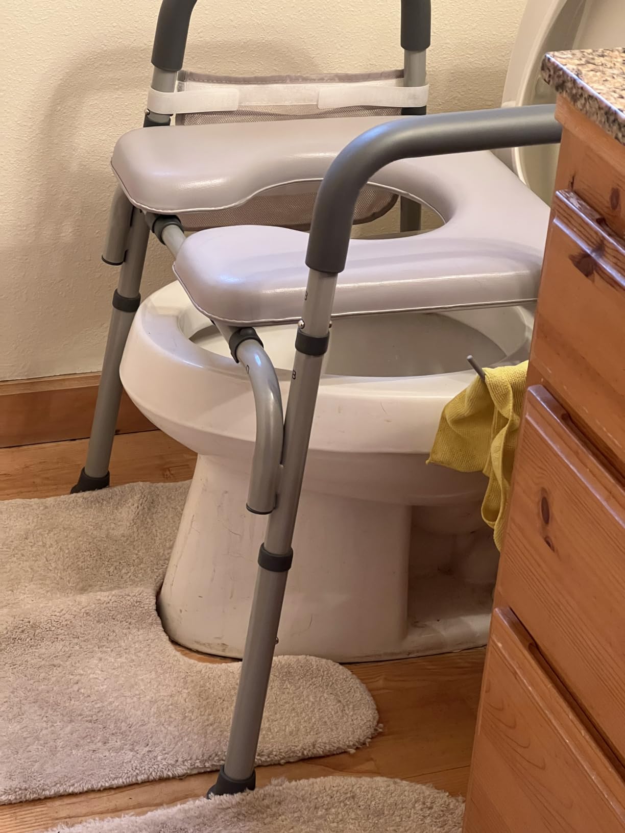 Medical King Toilet Seat Riser for Seniors, Adjustable, Gray, Heavy Duty up to 400 lbs customer photo 2