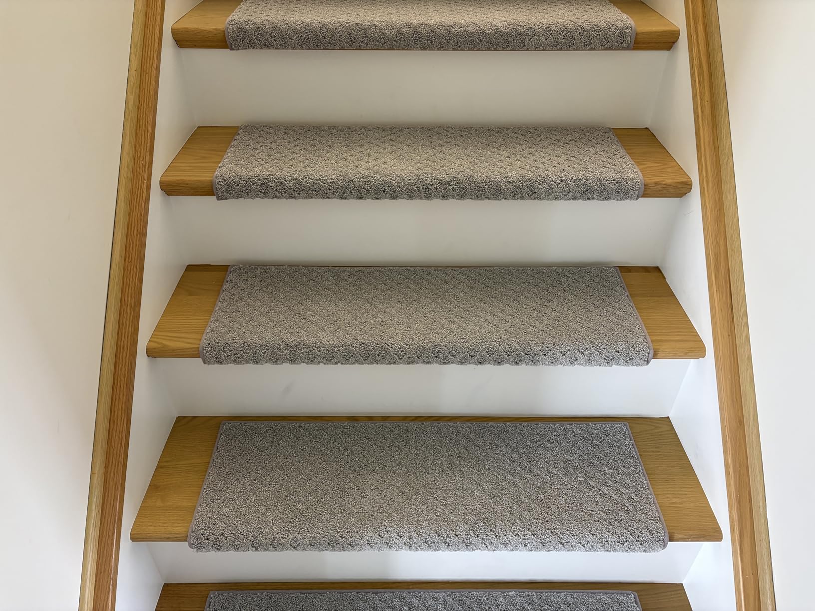 Oak Valley Designs Rounded Bullnose Carpet Stair Treads - Anti Slip Indoor Stair Mats for Wooden Stairs, Style: Bayside Charm, Crystal Canyon 27