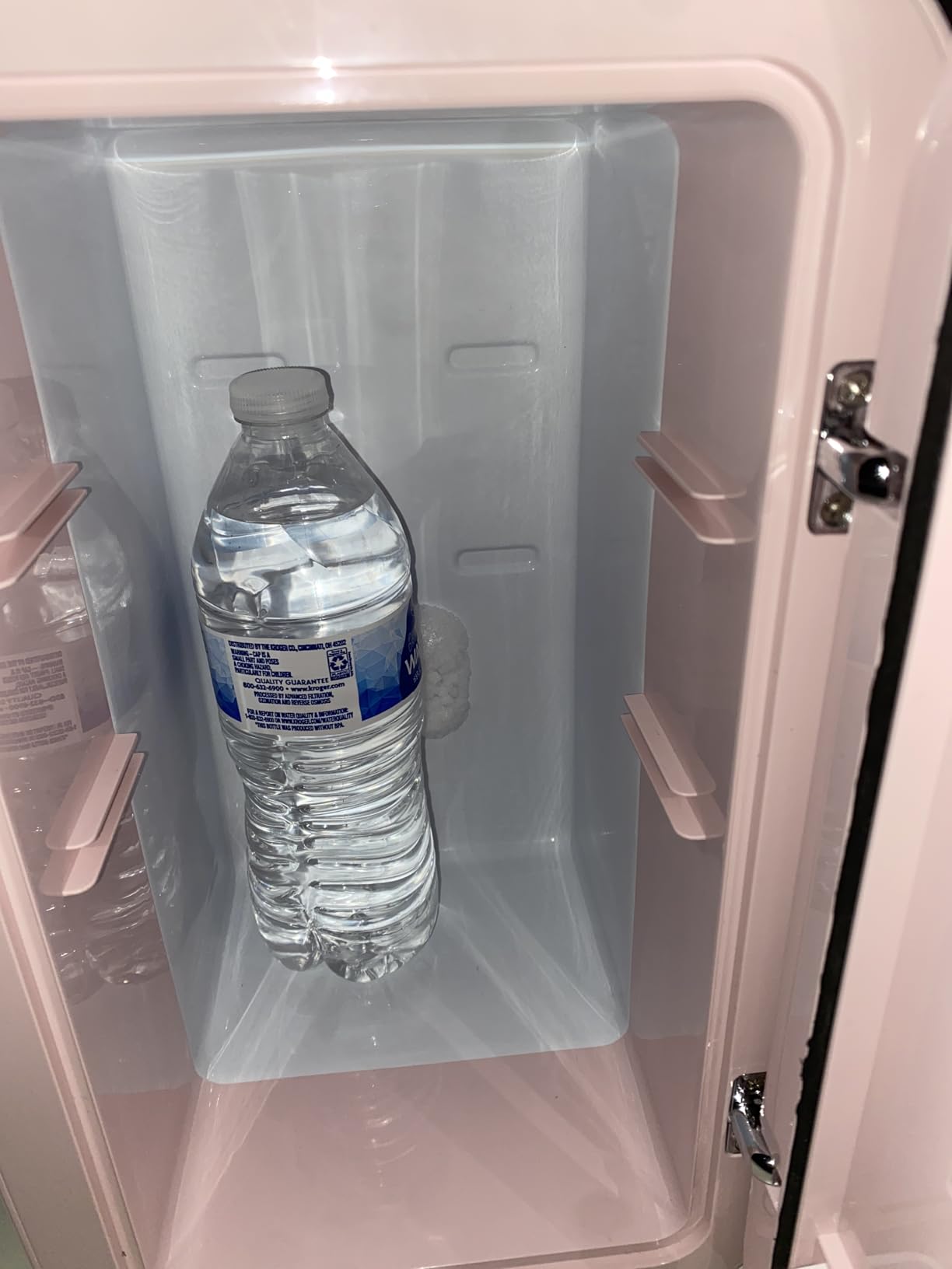 Mini Skincare Fridge Small Refrigerator for Bedroom, Beauty Fridge for Makeup with Dimmable LED Mirror, 6L/8 Cans Compact Portable Cooler, White customer photo 1