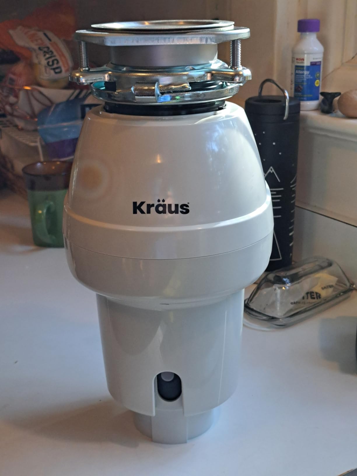 KRAUS WasteGuard 1 HP Continuous Feed Garbage Disposal with Ultra-Quiet Motor for Kitchen Sink with Power Cord and Flange Included, KWD201-100MCG customer photo 1