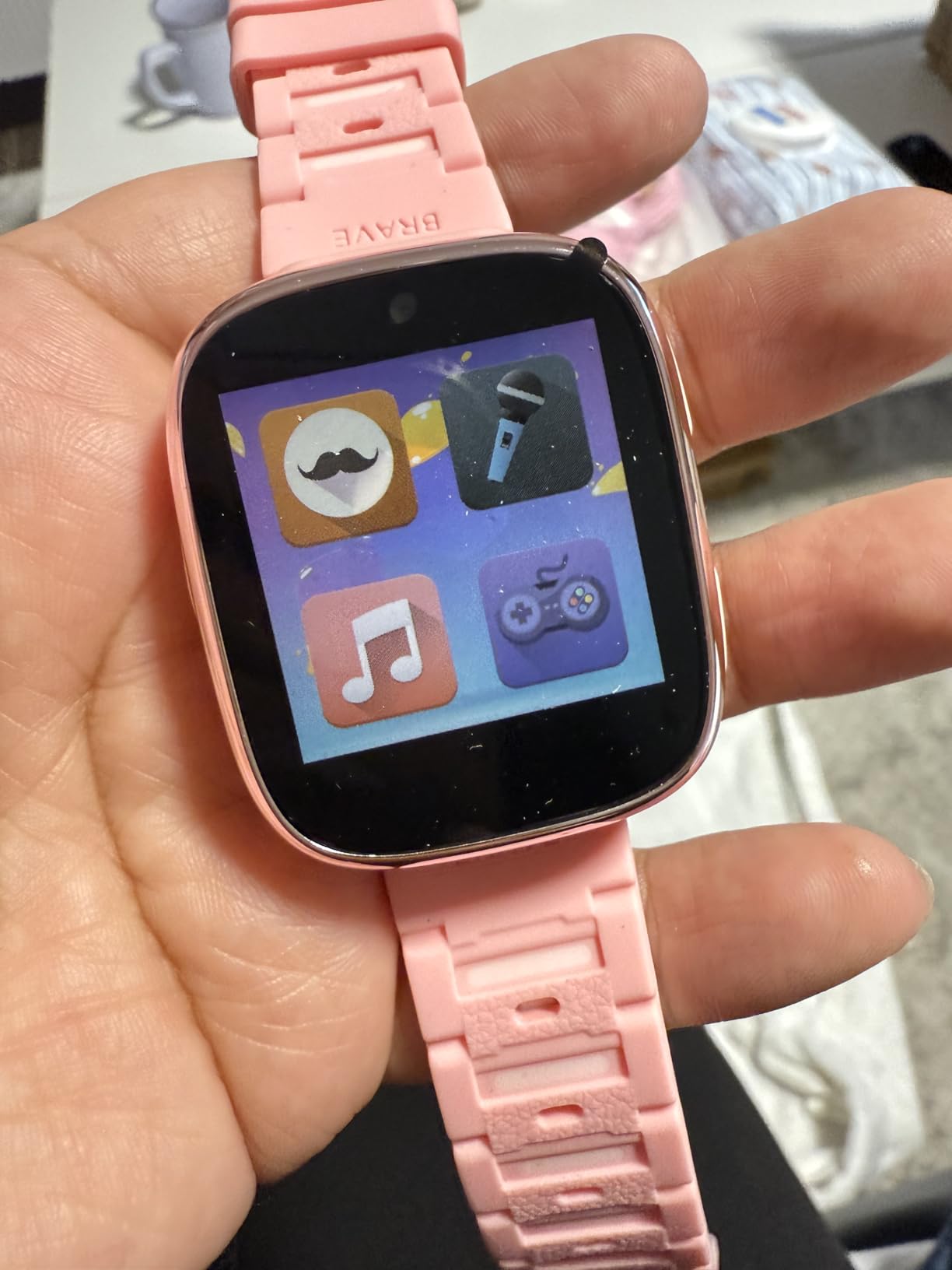 4G Kids Smart Watch Phone GPS, Smartwatch for Boys Girls Ages 4-12 Years with Video Call Chat Class Mode SOS Camera Alarm Games Parental App Touch Watch Gifts for Children (Includes SIM Card) Pink customer photo 2