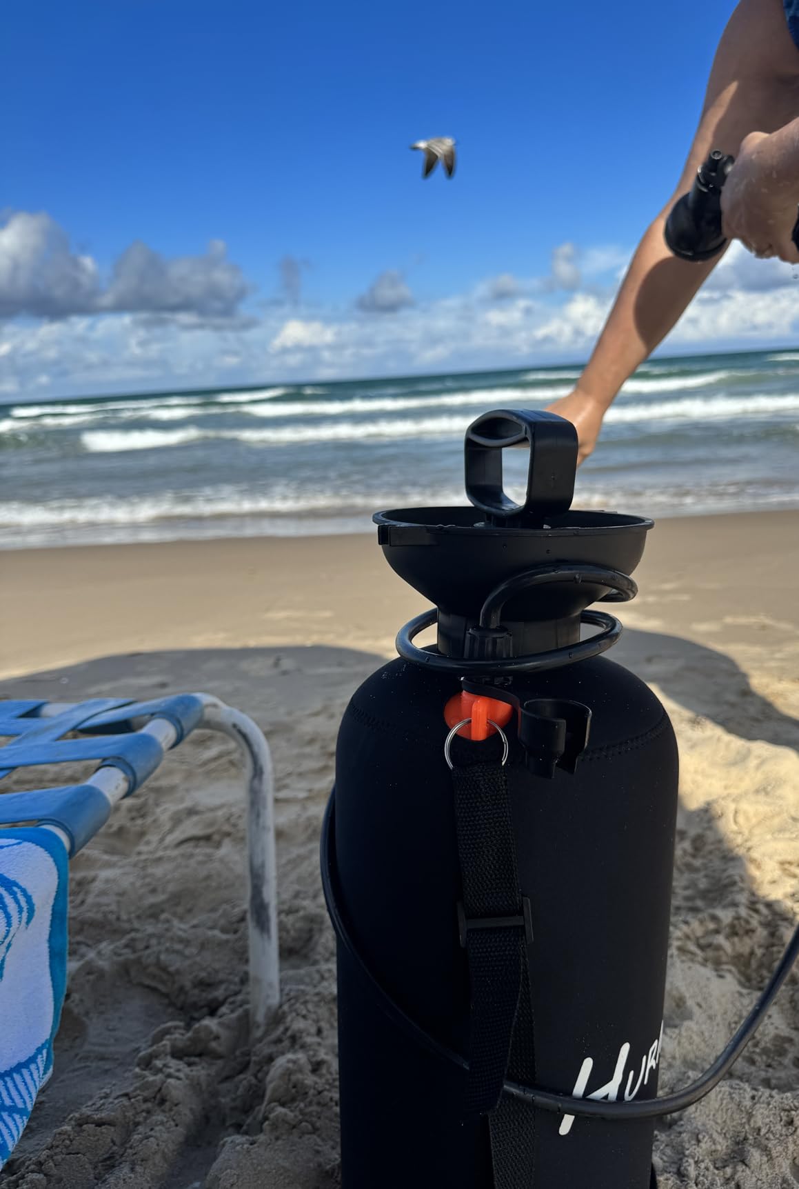 2.1Gallon (8L) Portable Shower for Beach & Camping, 10 Spray Modes, Pressurized Beach Shower for Sand Rinse, Camping Shower, Surf Shower, Portable Water Sprayer, Nylon Insulated Cover customer photo 1
