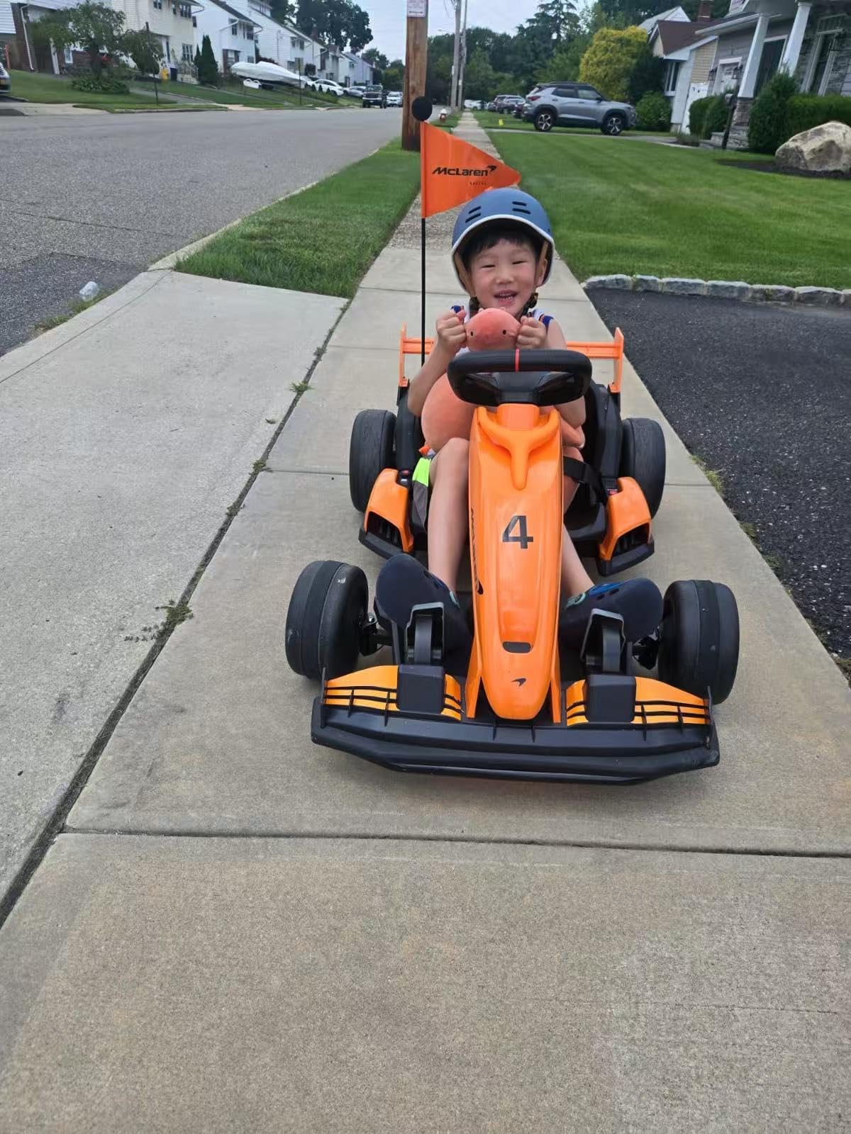 First Ride On Licensed McLaren Electric Go Kart for Kids, 24V 7AH Electric Drift Kart Car with Adjustable Seat, 7.5 MPH Battery Powered Crazy Cart for Kids, Racing Toy with 200W Motors (24V) customer photo 2
