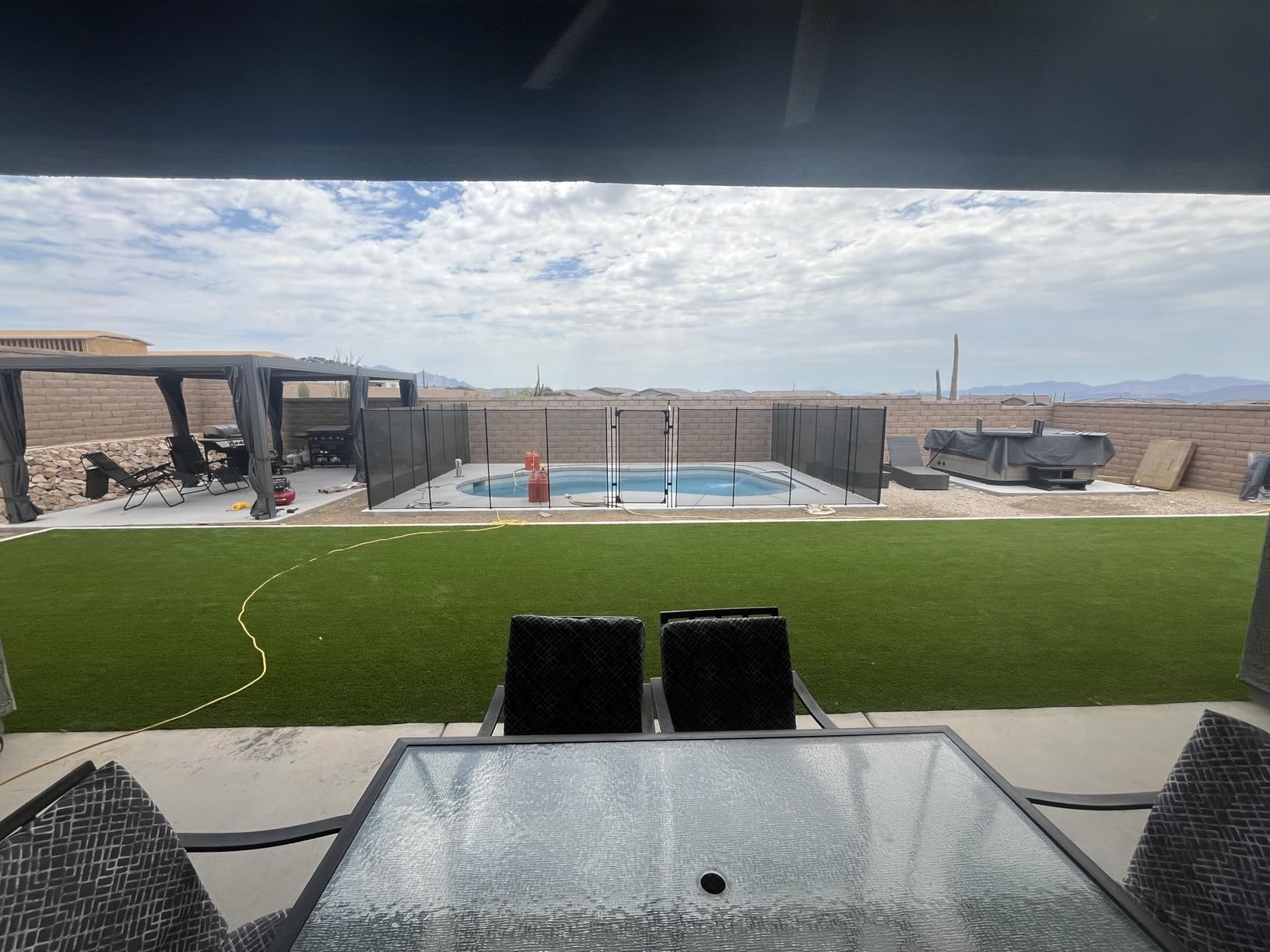 Domi Outdoor Pergola 10' x 12', Aluminum Louvered Pergola with Adjustable Louvers, Full Aluminum Frame, Built-in Gutter System, Modern Patio Gazebo for Deck Garden Patio, Gray customer photo 1