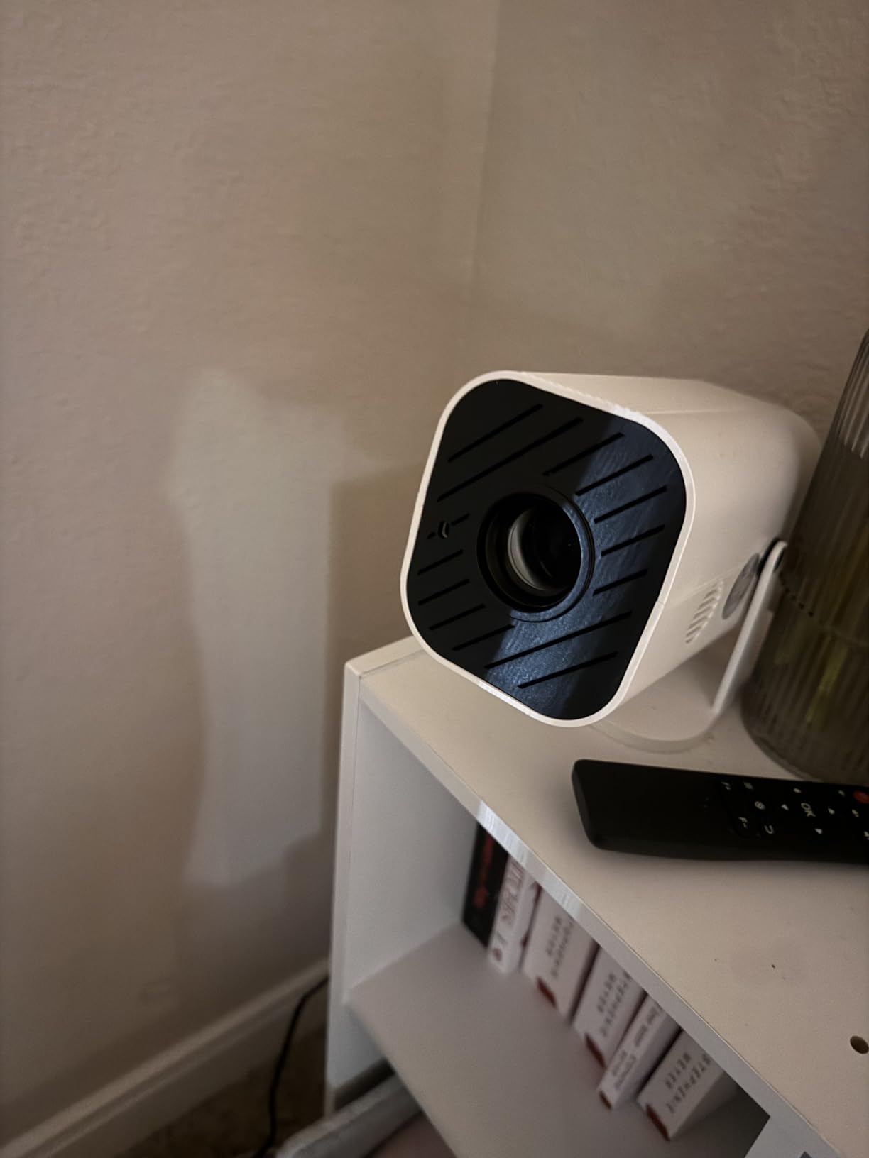 Mini Projector with WiFi and Bluetooth, Built-in Apps, Electric Focusing, 210 Degree Rotation, 1080P Portable Projector customer photo 2