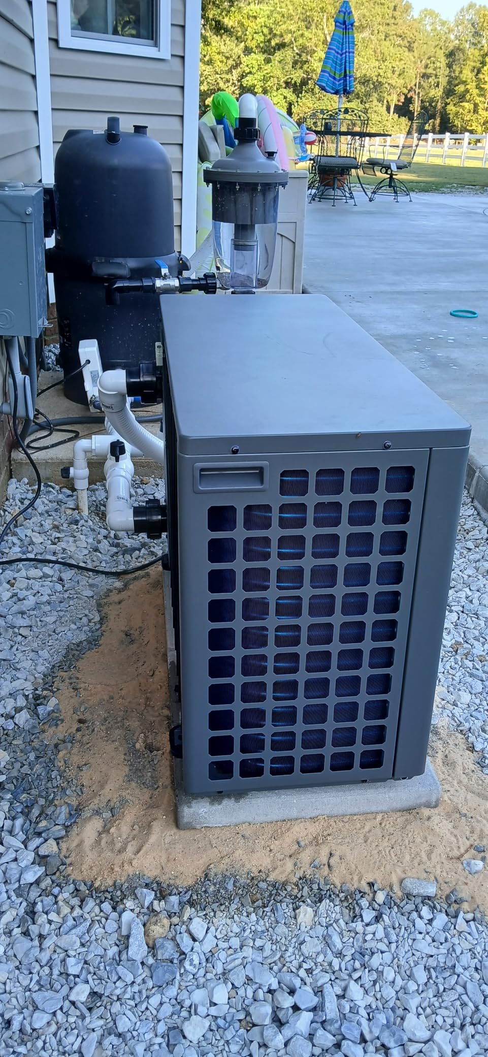 40000 BTU Electric Pool Heater For Inground Pools 12000 Gallon Swimming Pool Heat Pump Above Ground Pool Heater Heating Cooling WiFi Control Schedule 220V customer photo 1