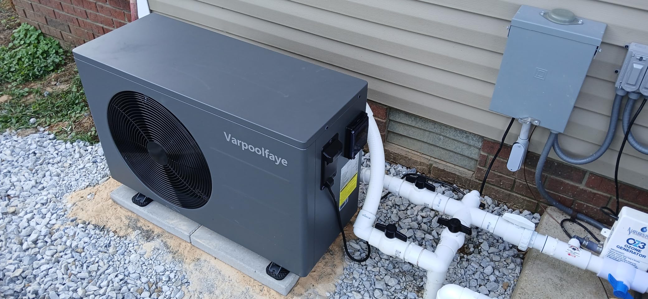 40000 BTU Electric Pool Heater For Inground Pools 12000 Gallon Swimming Pool Heat Pump Above Ground Pool Heater Heating Cooling WiFi Control Schedule 220V customer photo 2
