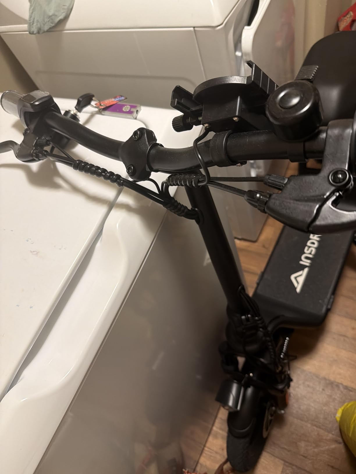 INSDRGN Electric Scooter with Seat for Adults, Peak 1000W Motor, 28 Miles Range, 48V 10.4Ah Li Battery, 20MPH, Foldable Commuter E-Scooter with Basket, Max 330LBS, UL2272 Certified, C14 customer photo 2