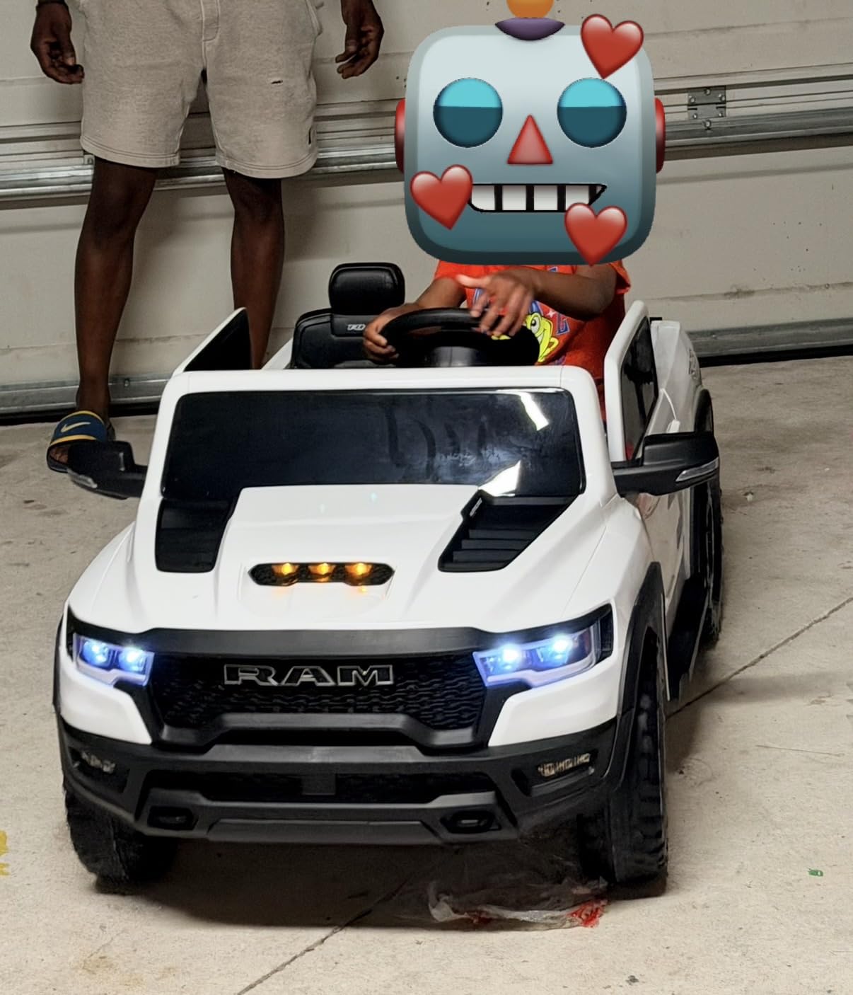 First Ride On 24V Ride on Toys for Big Kids, Licensed RAM 1500 RHO Electric Car for Kids w/Remote Control, Ride on Truck w/Bluetooth, LED Lights, Truck Bed Storage, Gear Shifter & Soft Start customer photo 2