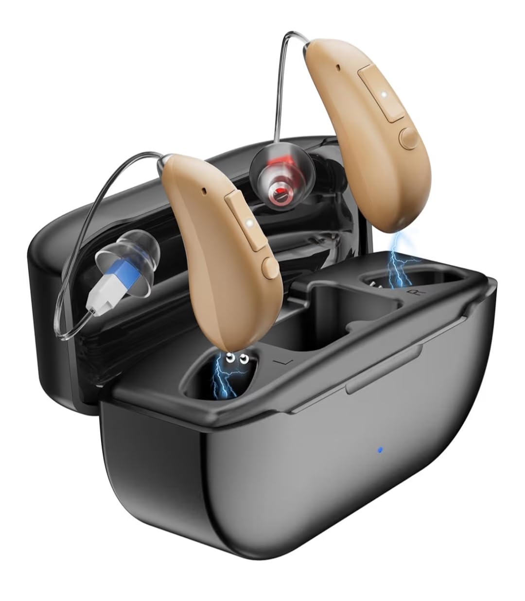 Hearing Aids Rechargeable Hearing Aids for Seniors with Moderate Hearing Loss, Hearing Amplifiers for Seniors with Noise Cancellation and Volume Control, Clear Sound Hearing Amplifiers, Black customer photo 1