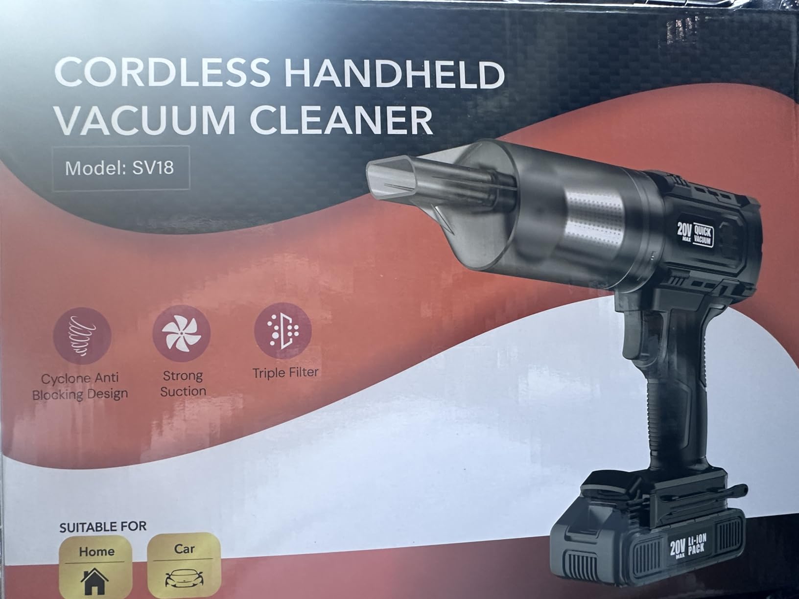 Car Vacuum Cordless, 35000PA Strong Suction Handheld Vacuum with 2 Detachable Batteries, 60Min Runtime Portable Vacuum Cleaner for Car Detailing, Pet Hair, Home Couch & Office, 350ML XL Dust Cup customer photo 2