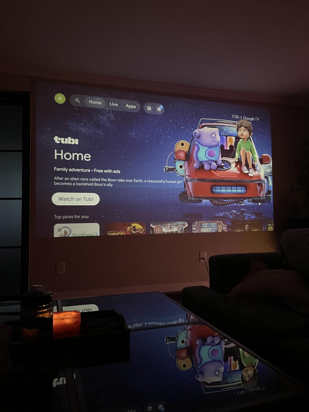 Official Licensed Google TV 4K Smart Projector with WiFi and Bluetooth, VOPLLS Outdoor Projectors with Dolby/Auto Focus, Portable Movie Wireless Gaming customer photo 2