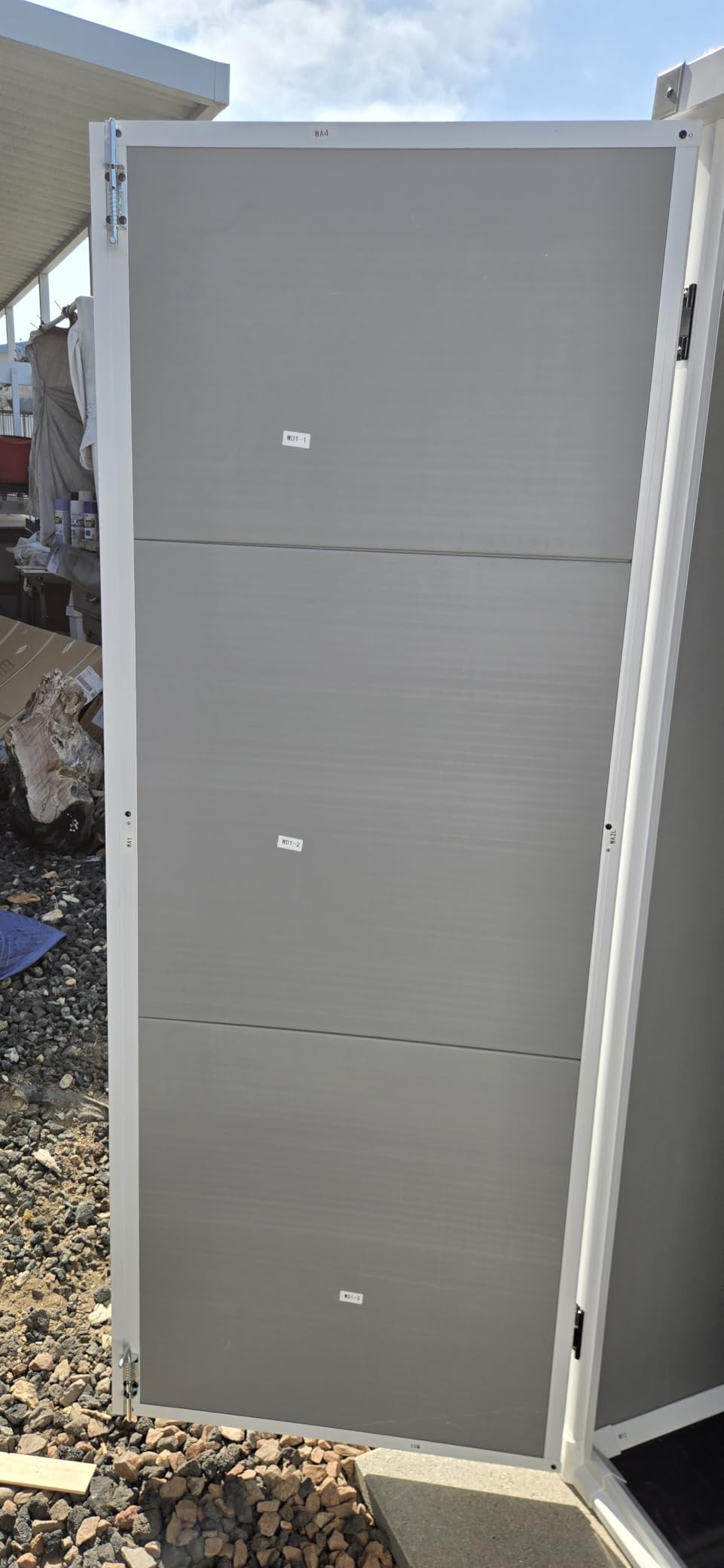 UDPATIO 51 Cu.ft Vertical Storage Shed, 4.3 ft x 5.6 ft Resin Outdoor Shed Waterproof Plastic Storage Cabinet for Garden, Backyard, Lawn, Grey customer photo 2