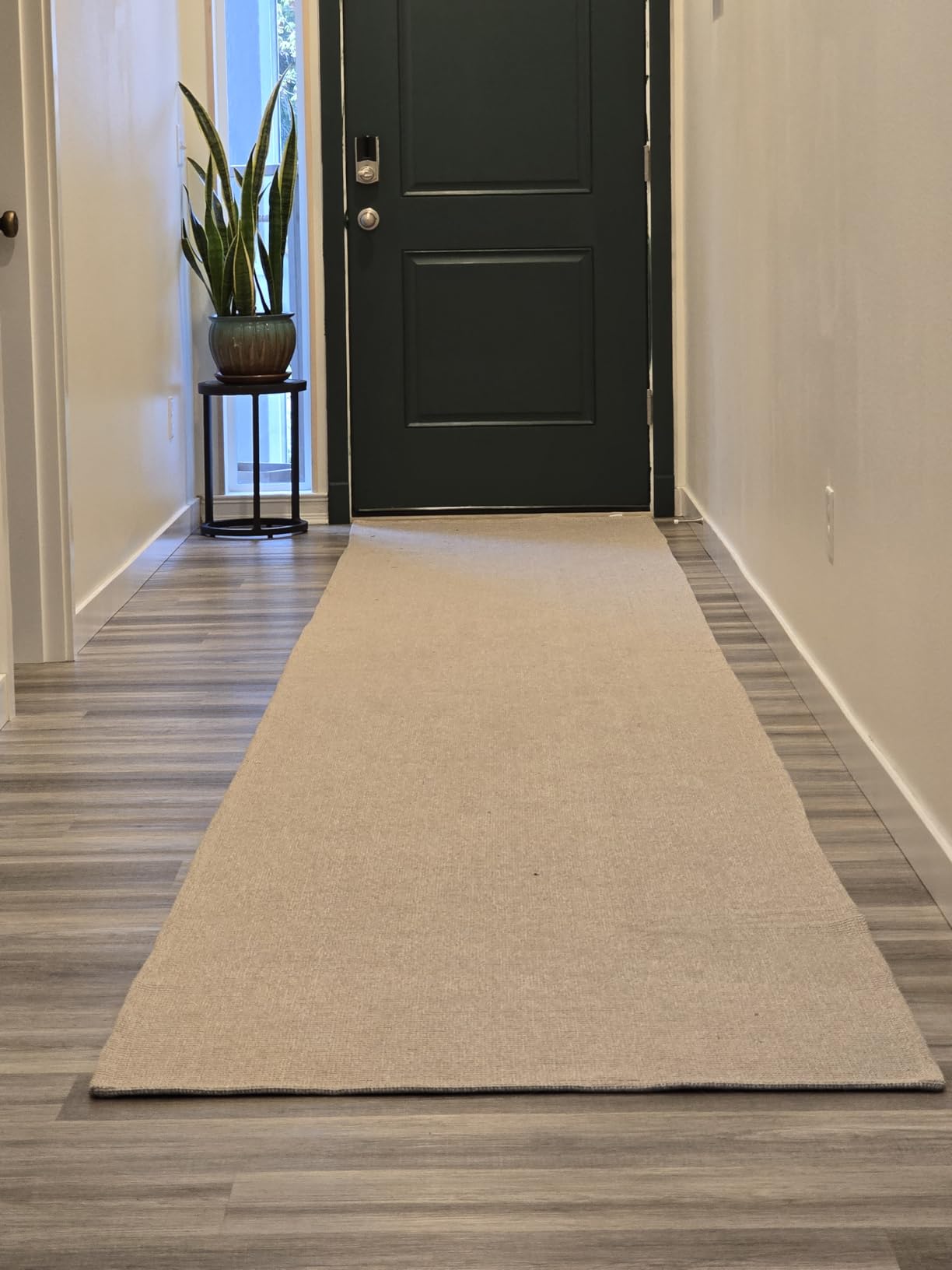 EARTHALL Washable Area Rug 4x6 Ft Non Slip Rugs for Entryway Braided Rubber Backed Bedroom Carpet Cotton Entry Rug Woven Floor Carpets for Bedroom Dining Room Living Room, Send/Beige customer photo 1