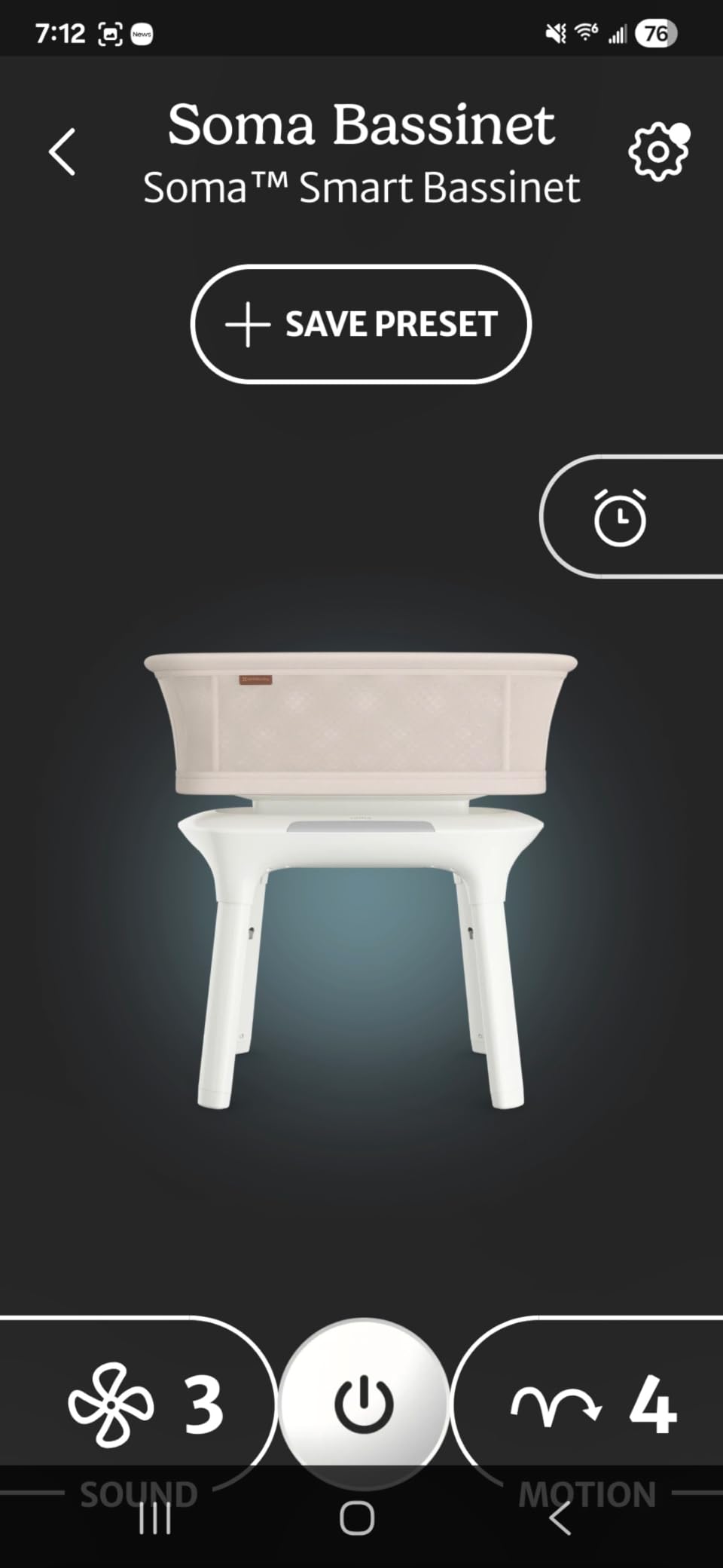 UPPAbaby Soma Smart Bassinet - 5 motions + 5 speeds + 4 Sounds with MotionSync Technology - Height Adjustable - Included Mattress, Sheet + Storage Basket - Charlie (Sand Melange) customer photo 1