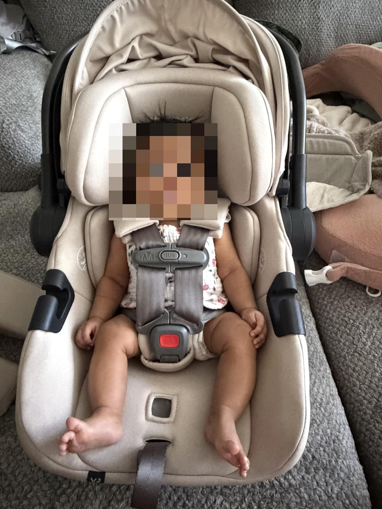 UPPAbaby Aria V2 Lightweight Infant Car Seat - Load Leg + Anti-Rebound Panel, Callum (Stone Blue) customer photo 1