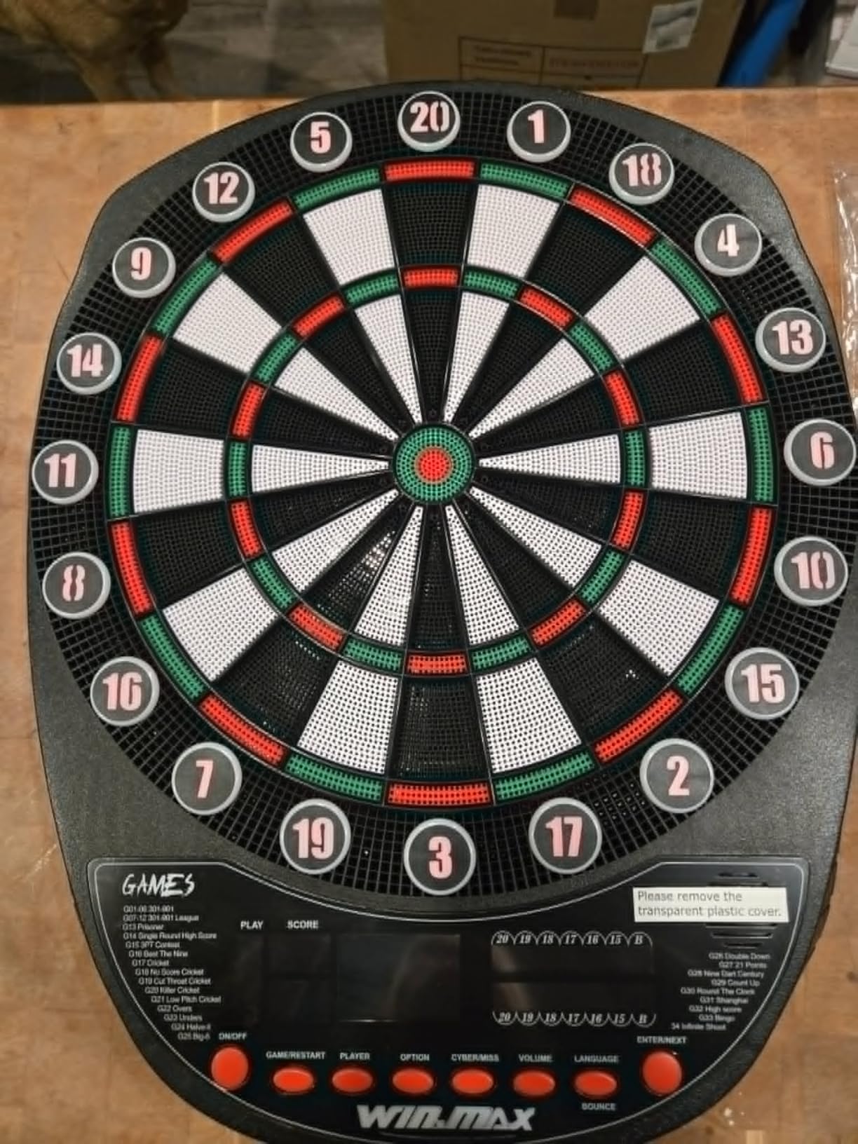 WIN.MAX Electronic Dart Board Soft Tip Dartboard Set LED Displays 3 Languages with 12 Darts 100 Tips Power Adapter customer photo 2