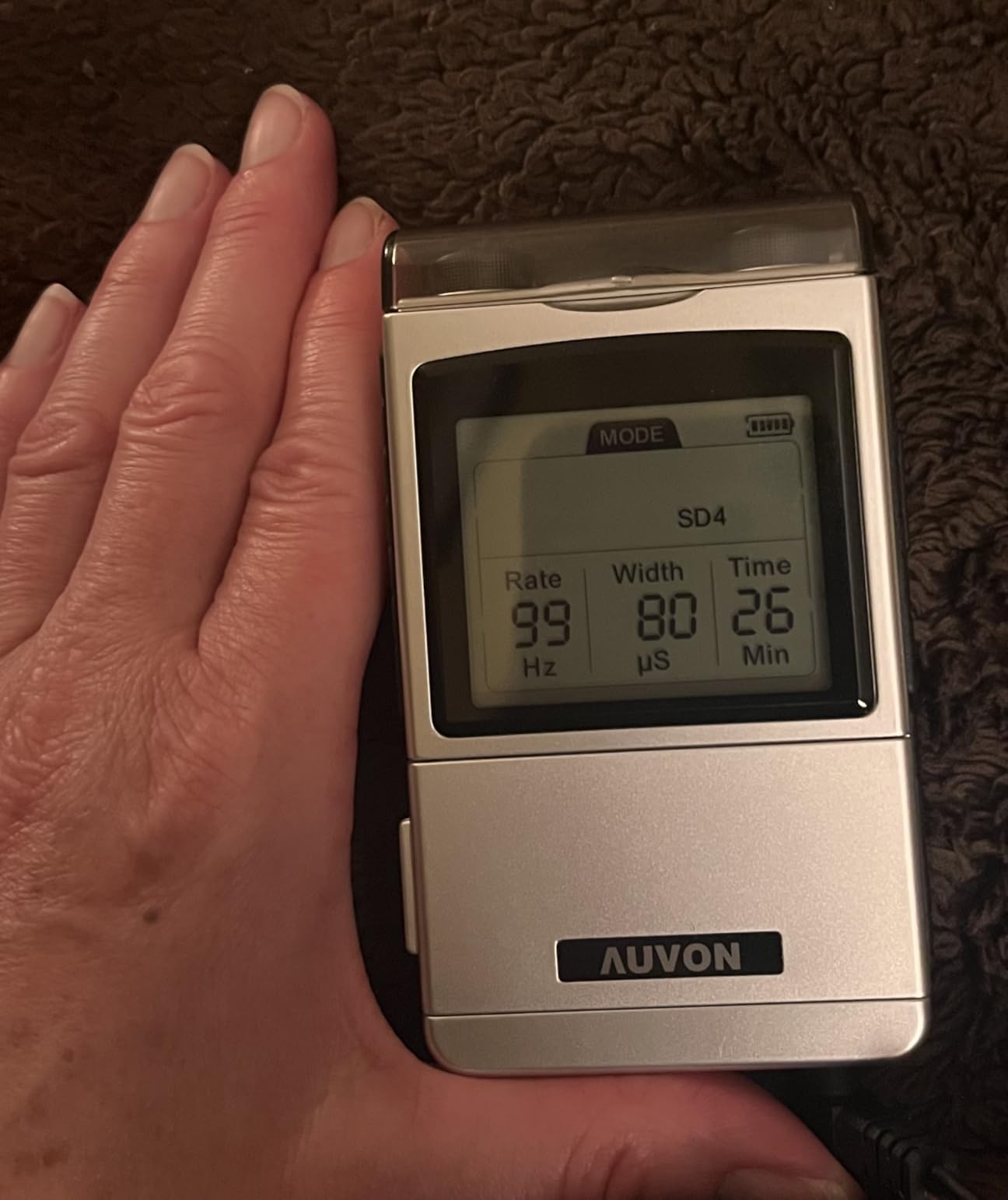 AUVON Rechargeable 4-Channel TENS Unit Muscle Stimulator for Back Pain Relief, Digital TENS Machine with 8 Customizable Modes, Electronic Pulse Massager Easy to Use, 16 Premium TENS Pads, A Carry Case customer photo 2