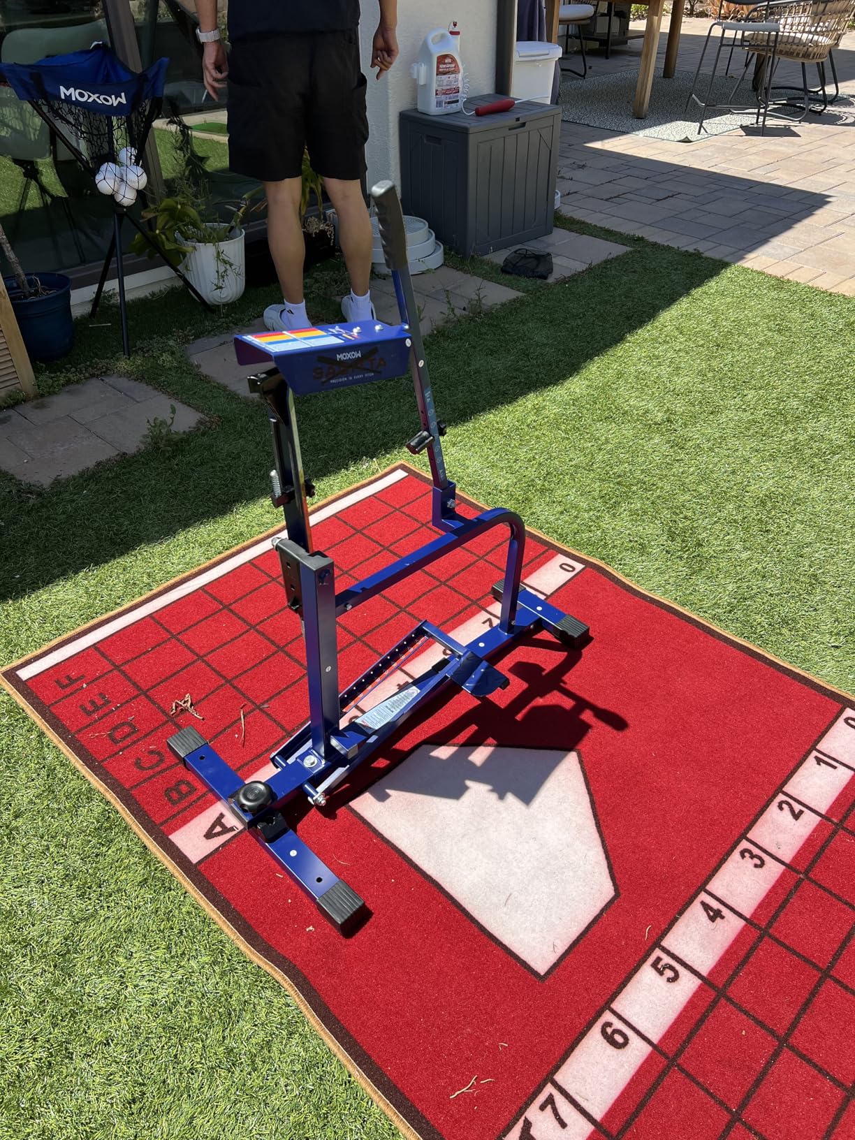 MOXOW Sagitta Baseball & Softball Pitching Machine with Ball Caddy - Portable Ball Launcher for Batting and Fielding Practice, Ideal for All Skill Levels customer photo 2