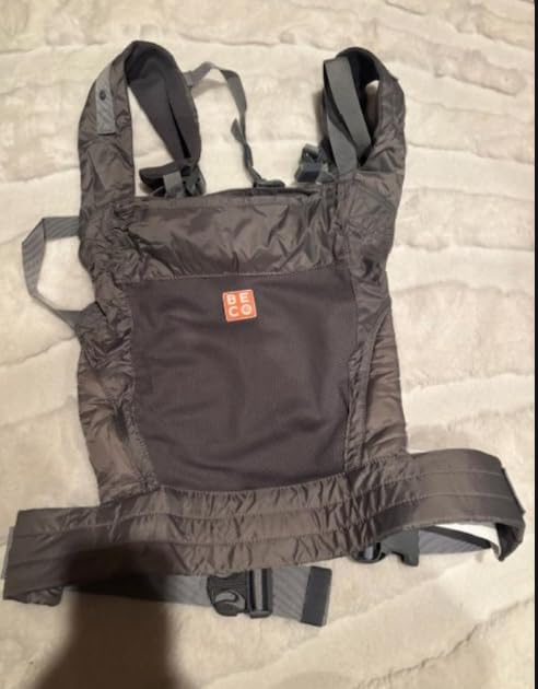 Beco Fly Lightweight Baby Carrier - Compact, Foldable & Ultralite Toddler and Baby Backpack Carrier with Carry Bag, Front & Back Carry in The Hip-Healthy M-Position (15-45 lbs) - Grey customer photo 2