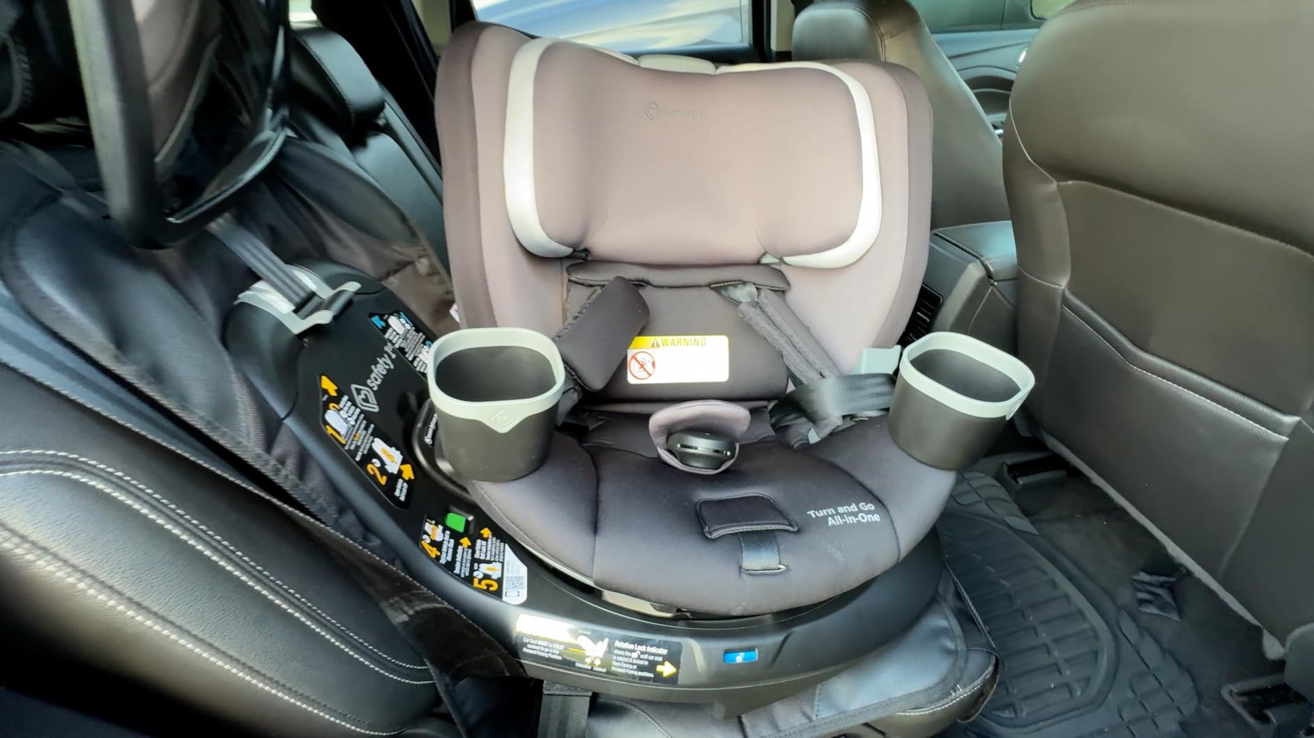 Safety 1st Turn and Go 360 ST 360 Rotating Car Seat, SafetySwivel, SecureTech Installation, All-in-One Convertible Car Seat, 3-in-1 Rear-Facing, Forward-Facing, Booster, 5-100 lbs, Siberian Caviar customer photo 1