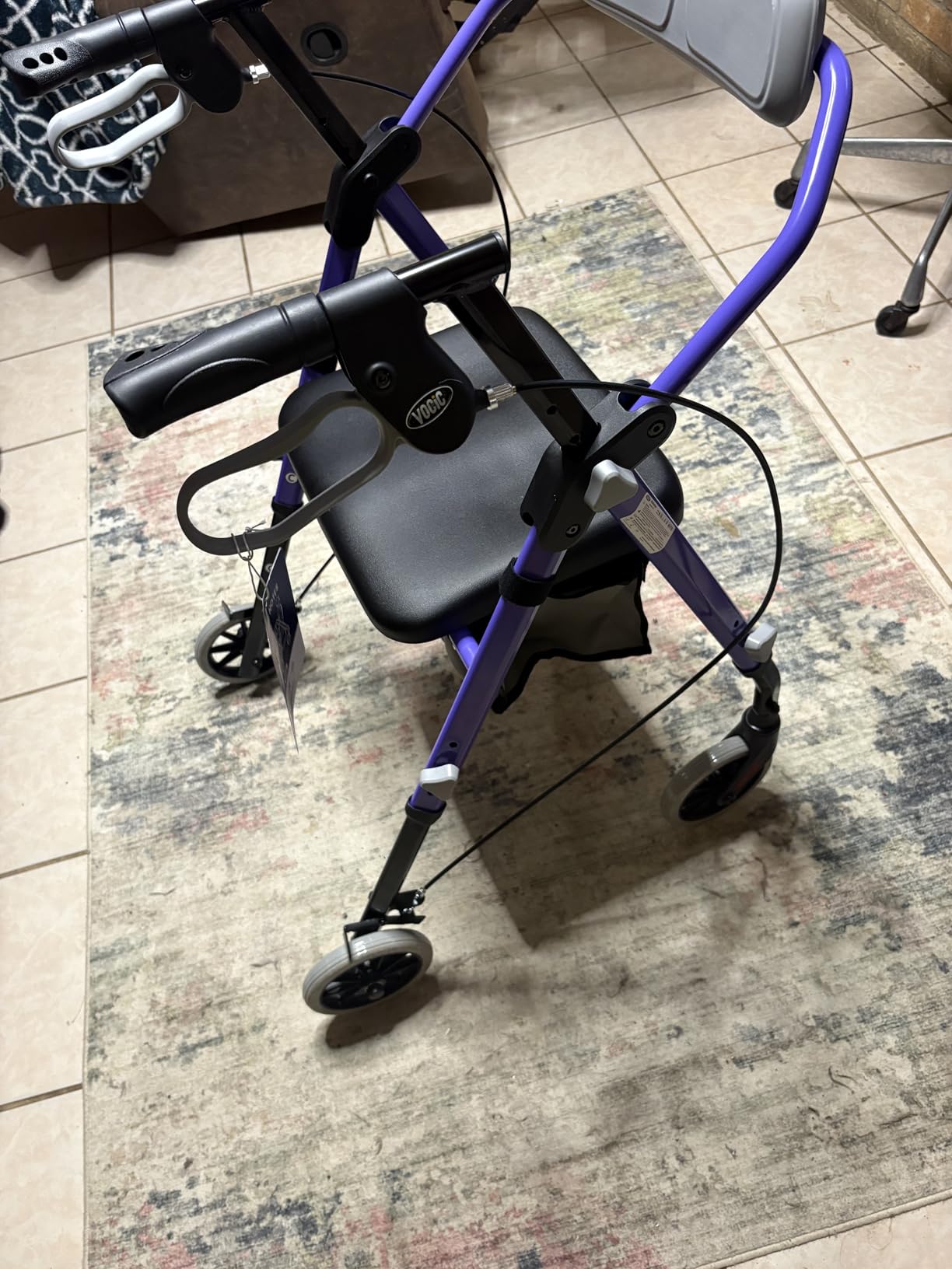 VOCIC Walkers for Seniors, Z11 Rollator Walker with Seat, Max 380 lbs, Avant Walkers with Ergo Seat & Backrest, Foldable Rollator Adjustable Height, All Terrain Walker, Lightweight customer photo 1