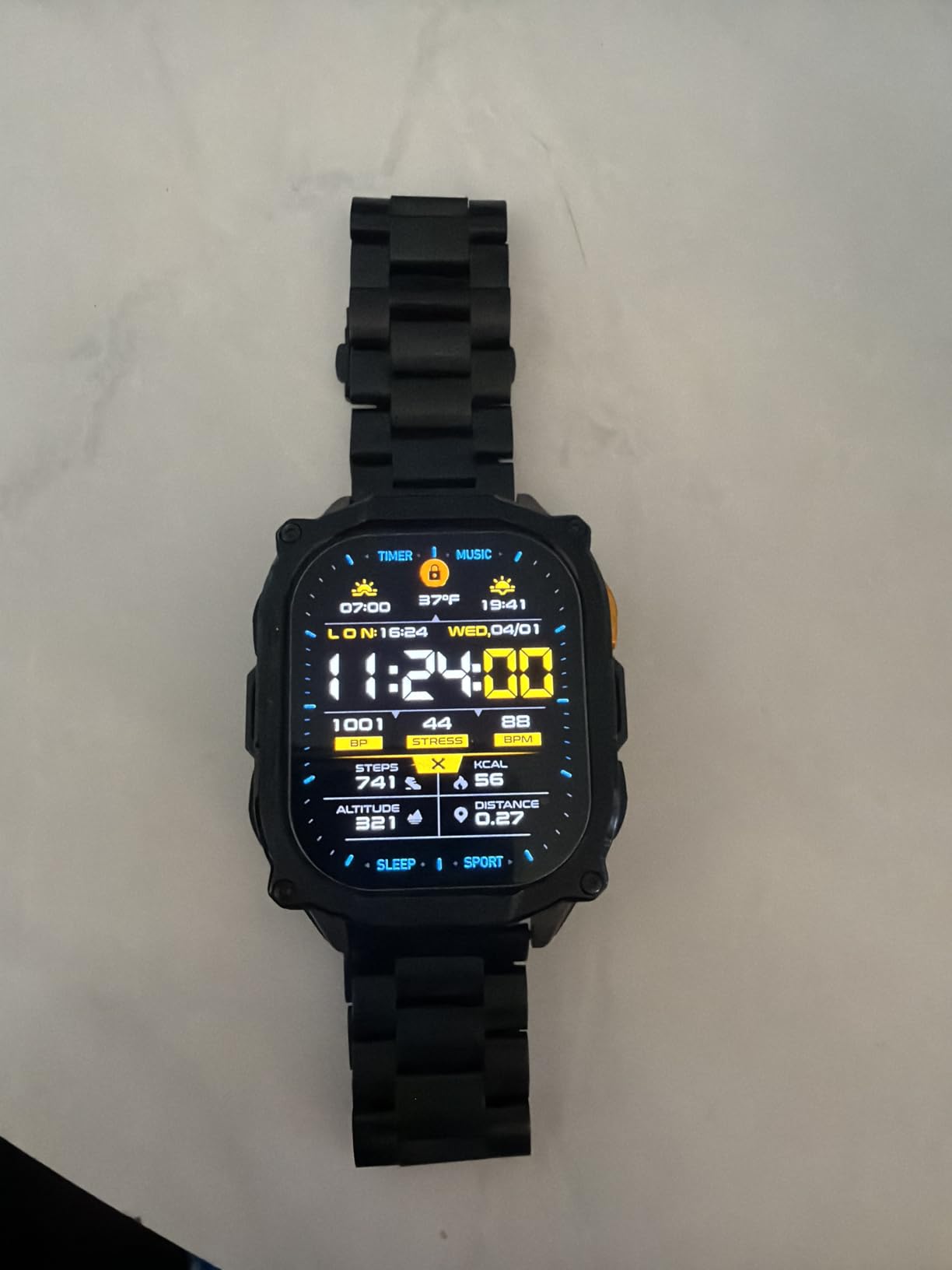 CARBINOX Edge Military Smart Watch for Men, Fitness Tracker, GPS, Black customer photo 2