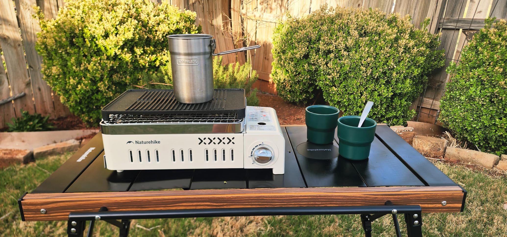 Naturehike Upgraded IGT Camping Table, Height Adjustable IGT Cook System, Folding Portable Camp Table for Outdoor Picnic Car RV Trip Patio Backyard BBQ customer photo 1