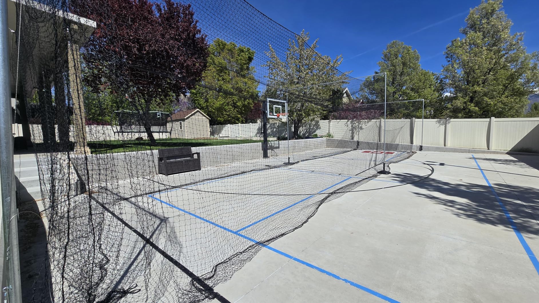 VEVOR Baseball Batting Cage,Professional Softball Baseball Batting Hitting Training Net,Heavy Duty Enclosed PE Practice Portable Pitching Cage Net with Door&Carry Bag,for Backyard,Field,Indoor&Outdoor customer photo 2