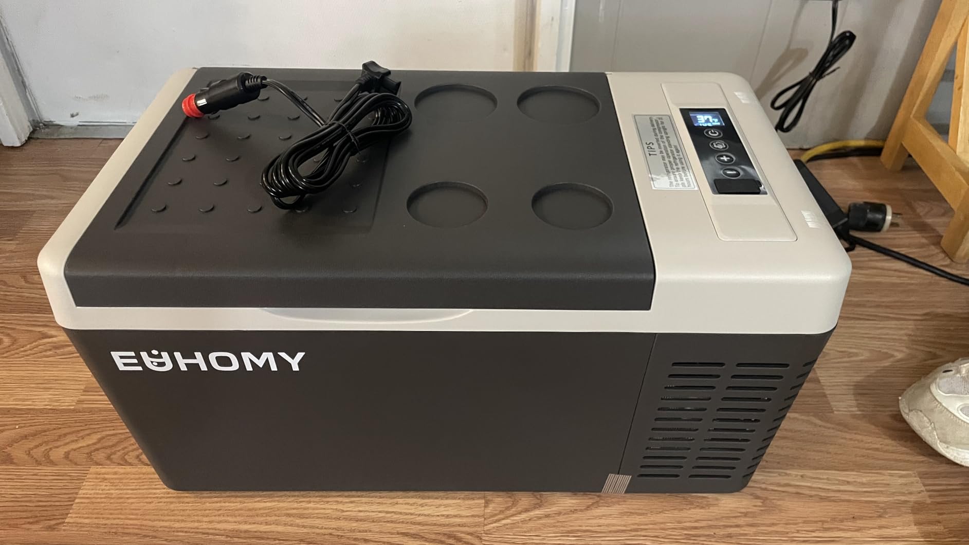 EUHOMY 12 Volt Refrigerator, 23QT(22L) Compressor Electric Cooler APP Control, Car Fridge -4F~68F, Portable Refrigerator 12/24V DC 100-240V AC, Portable Freezer for Camping, Travel, Boat customer photo 2