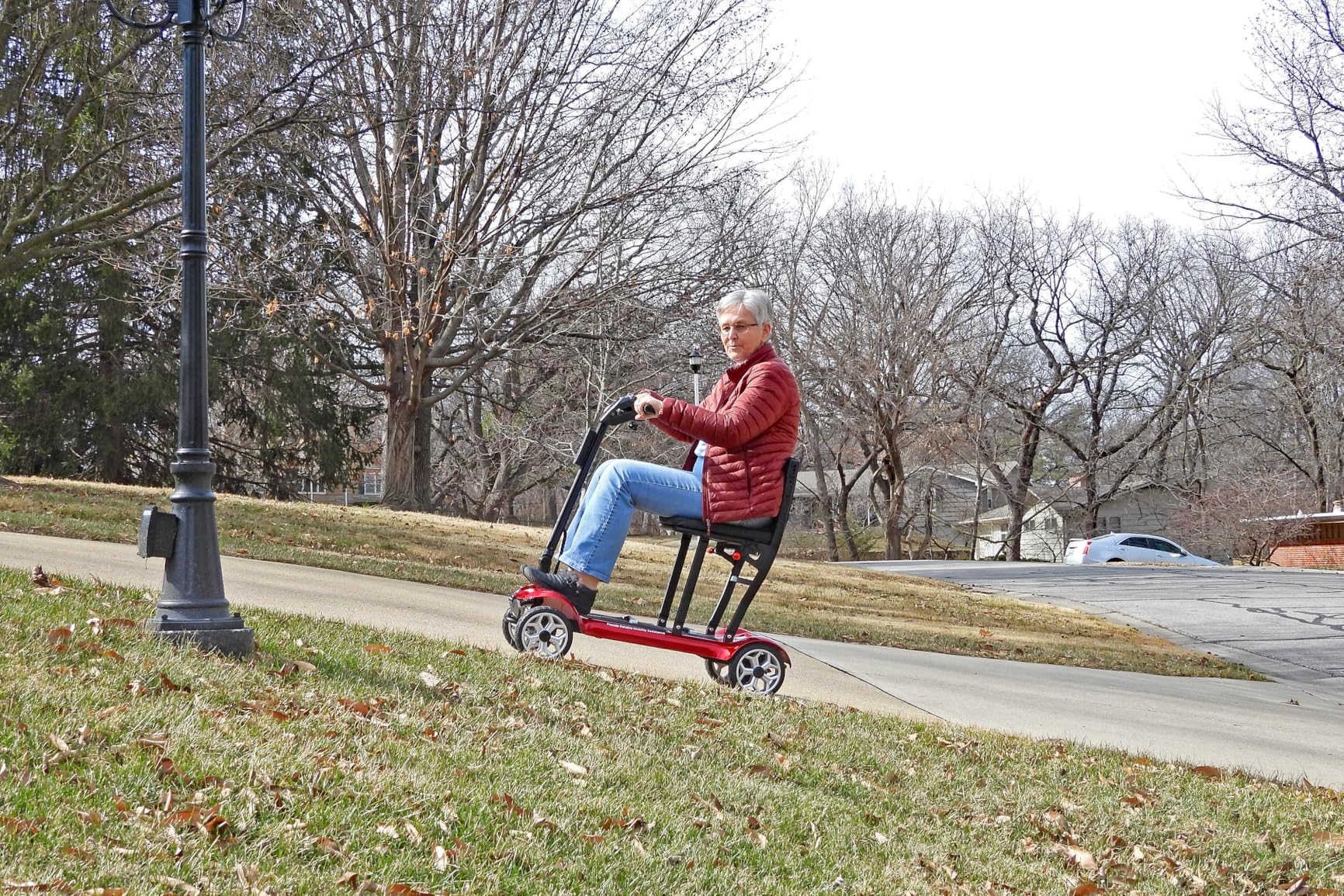 Aotedor Ultra Lightweight Mobility Scooter for Adults, 36 lbs Foldable Electric Scooter with Dual Lithium Batteries, 22 Miles Range Portable Travel Scooter for Seniors, Airline Approved customer photo 1