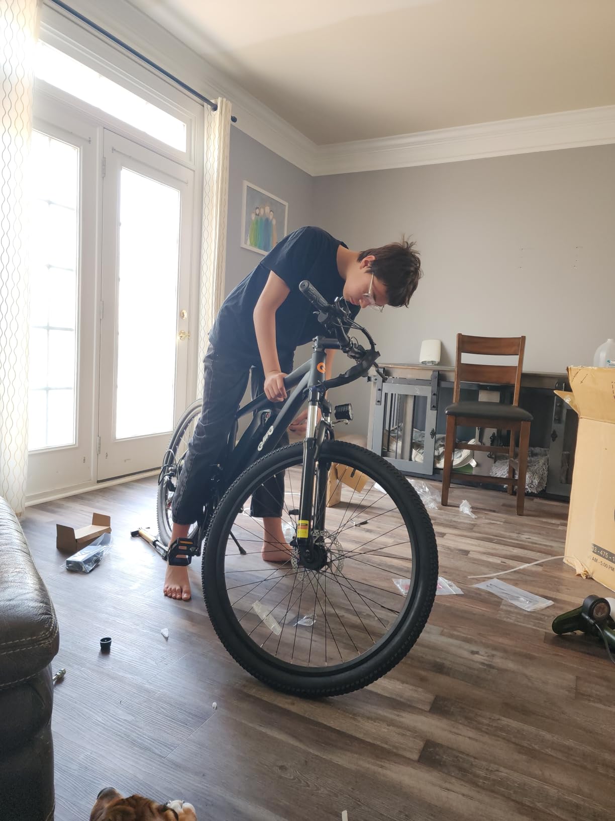 Qlife Electric Bike for Adults/Teens Racer, 20+MPH 21-Speed Peak 1200W Brushless Motor Adult Electric Bicycles, 48V 10.4Ah Removable Battery Mountain Ebike, Up to 55 Miles, 27.5X2.1 Tire E Bike customer photo 1