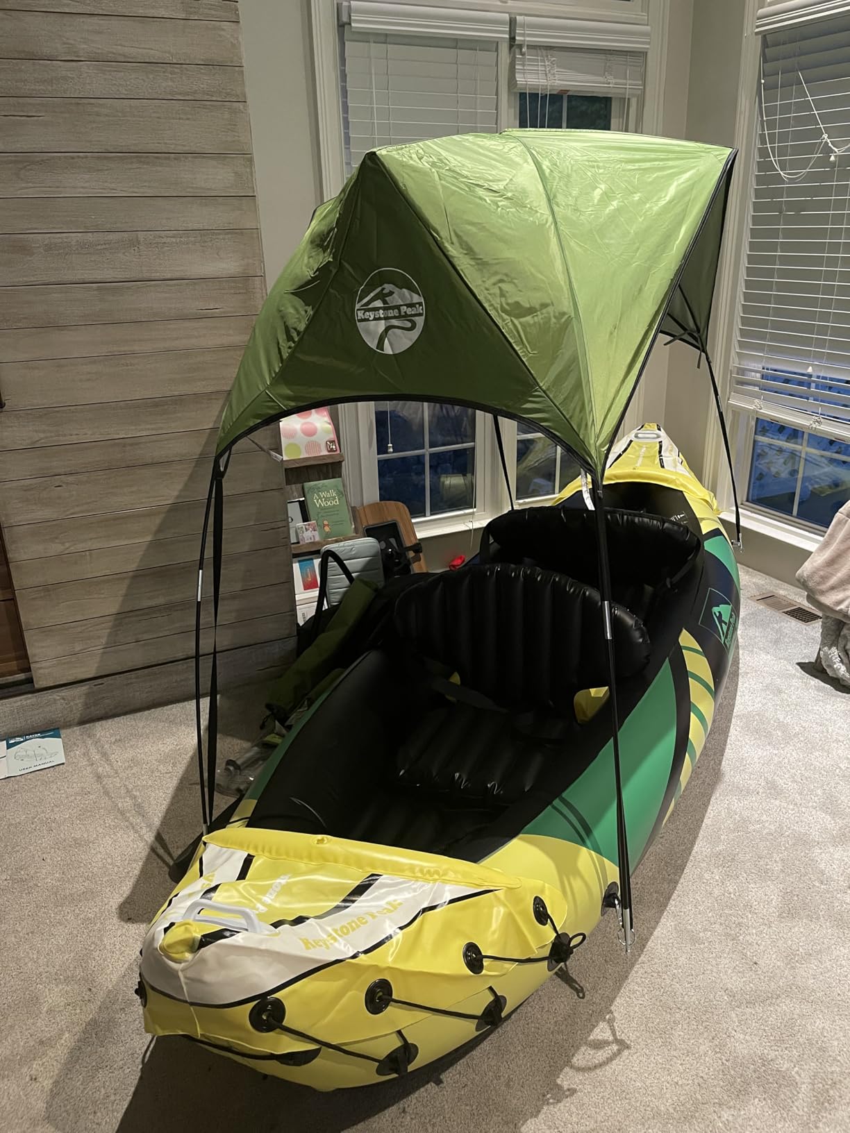 Inflatable Kayak 2 Person with Detachable Sun Canopy - Heavy-Duty Tandem Kayak for Adults - Reinforced Paddles, Waterproof Phone Bags, Adjustable Seats, Extra Seat for Dog or Child customer photo 2