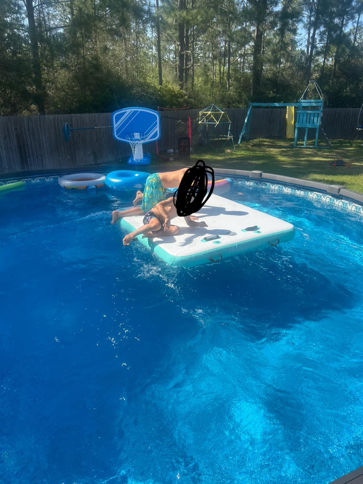 FBSPORT Inflatable Floating Dock Lake Floats for Adults, Floating Docks Platform Island Raft, Non-Slip Inflatable Water Dock Mat for Pool Beach Ocean 10ft 8ft 6ft customer photo 1