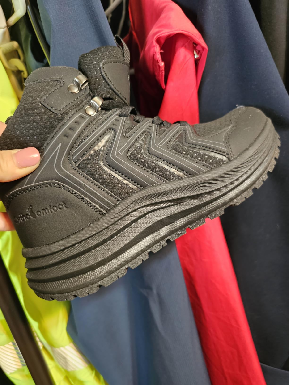 OrthoComfoot Women's Orthopedic Waterproof Mid Trekking Hiking Boots: Plantar Fasciitis Ankle Support Orthotic Trail Boots customer photo 1