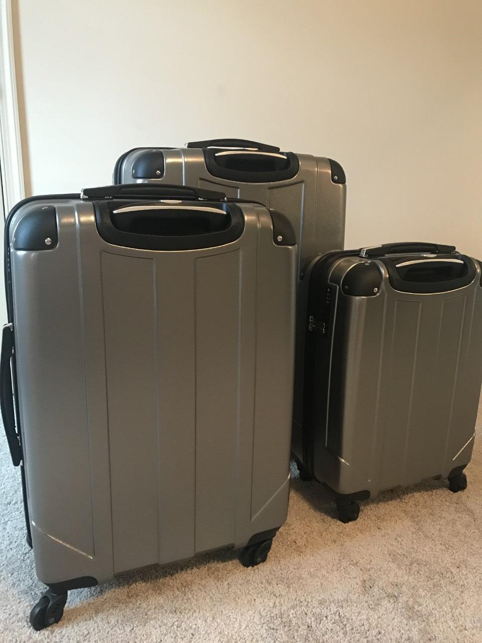 Merax Softside Luggage Set, 5 Piece Expandable Travel Suitcase Set with Spinner Wheels and TSA Lock, 22