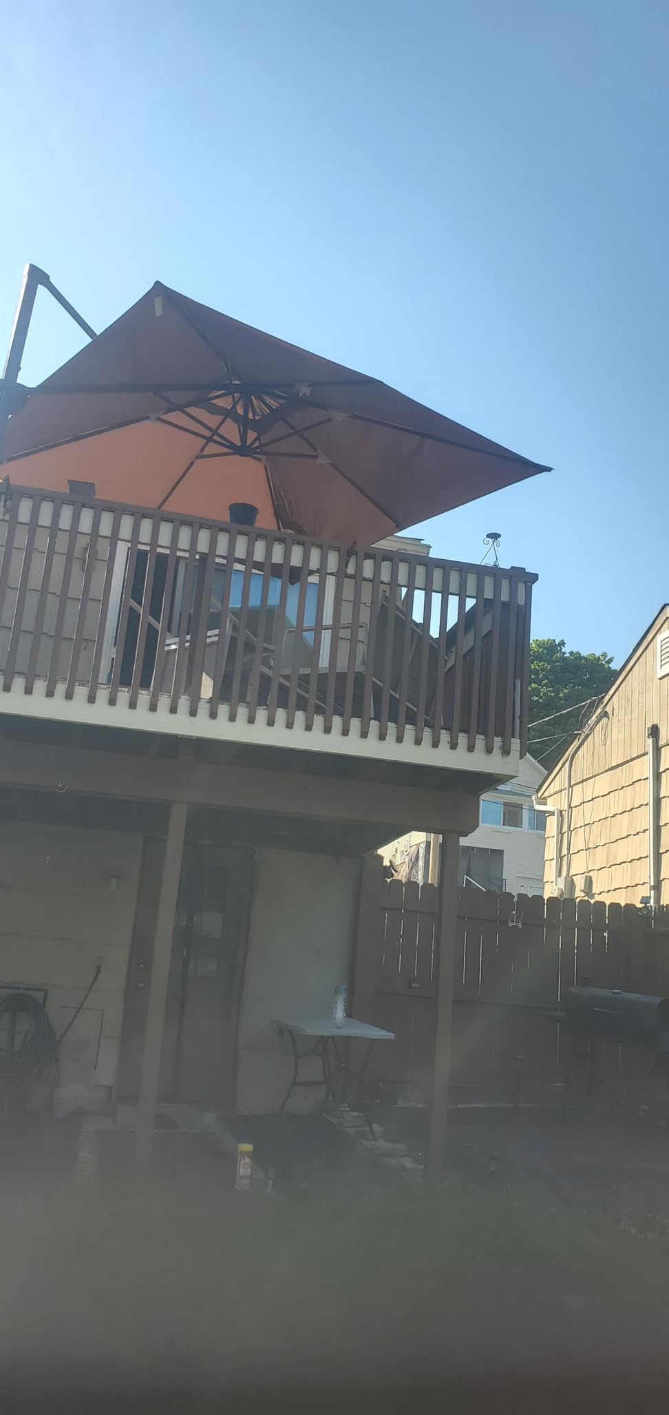 GarveeLife Large Cantilever Patio Umbrella, 10 ft X 10 ft Heavy Duty Aluminum Cantilever Offset Outdoor Umbrella with 360-Degree Rotation for Backyard, Deck, Pool, Tan customer photo 1