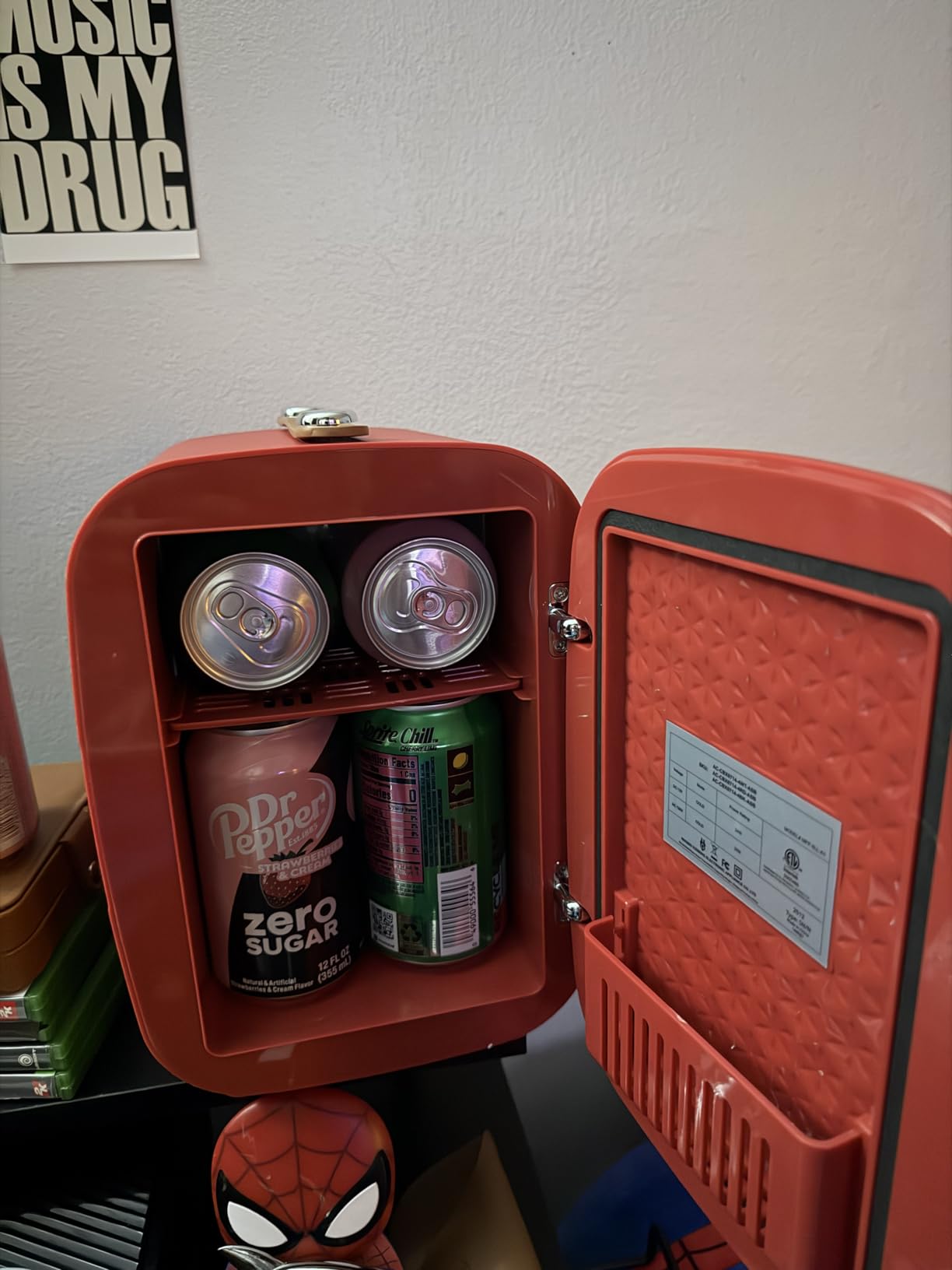NEWBULIG Mini Fridge for Bedroom, Office & Car, Portable 4L/4.23QT Mini Refrigerator for Skincare with Handle, Ultra-Quiet Energy-Saving Compact Cooler customer photo 2