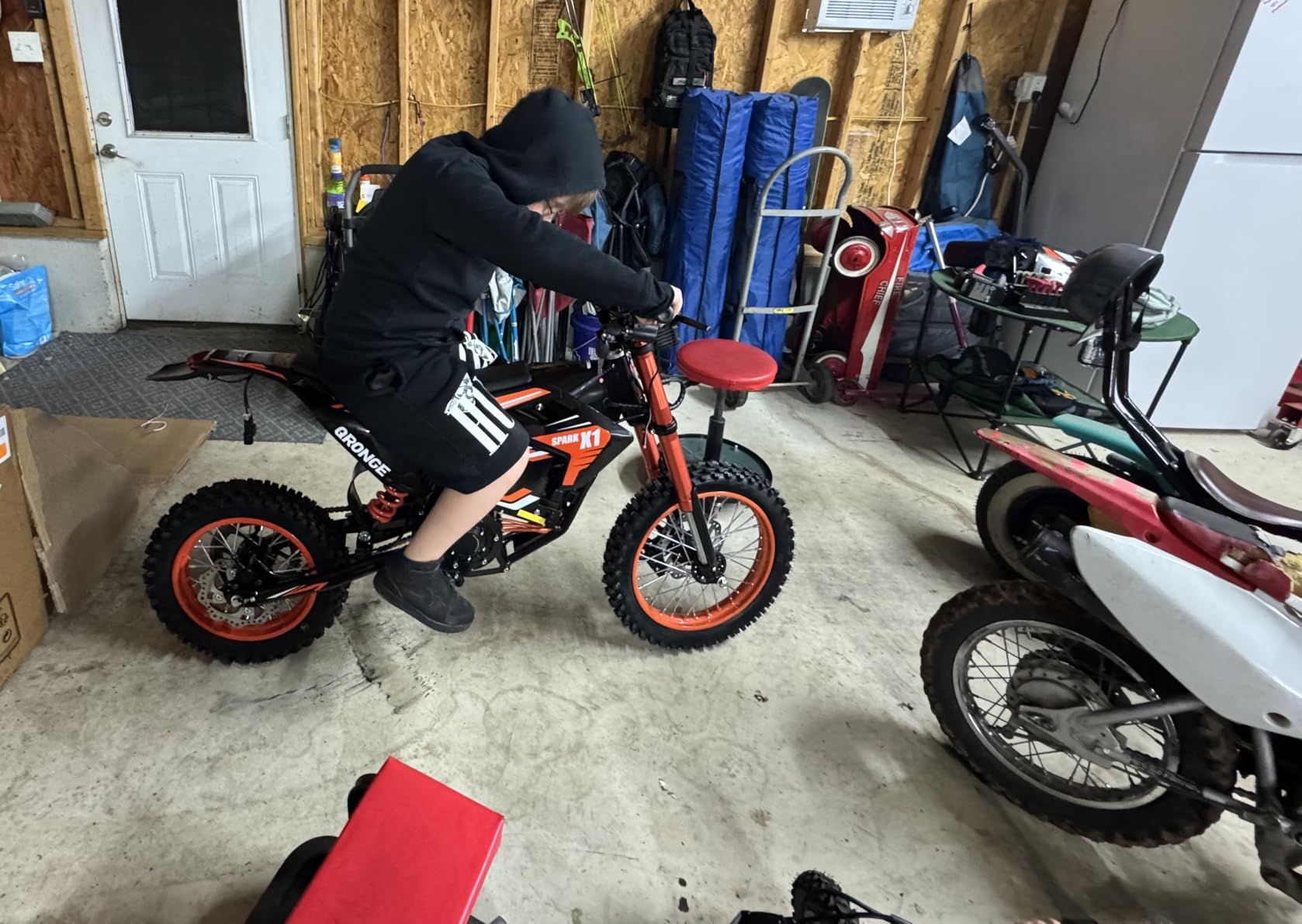 QRONGE X1 Spark Electric Dirt Bike, Electric-Bike with 60V 28.8Ah Battery, 4500 Peak Motor, 50MPH, Electric Motorcycle for Mountain Off-Road Adults Teens customer photo 1