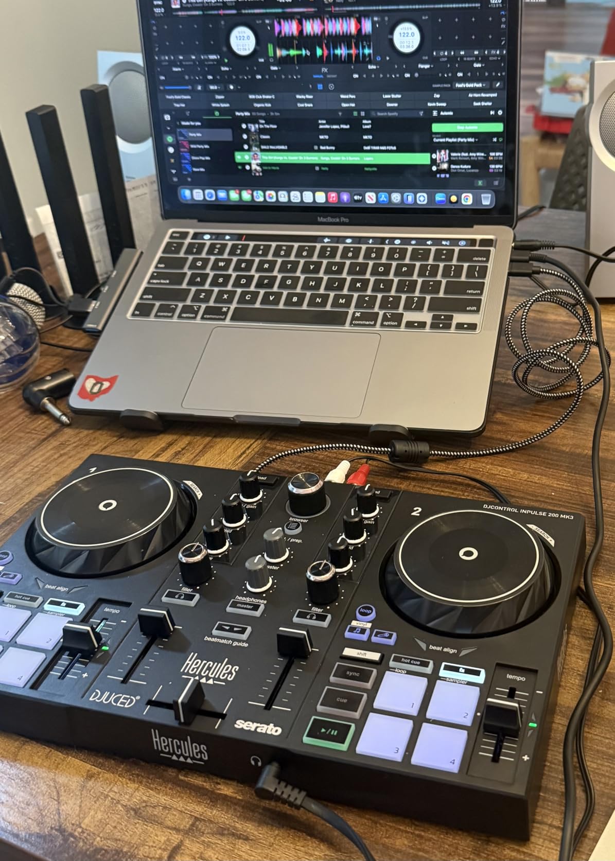 Hercules DJControl Inpulse 200 MK3 DJ Controller, 2 Deck DJ Mixer with Jog Wheels, Pads, Crossfader, Beginner DJ Equipment with Tutorials and Streaming customer photo 1