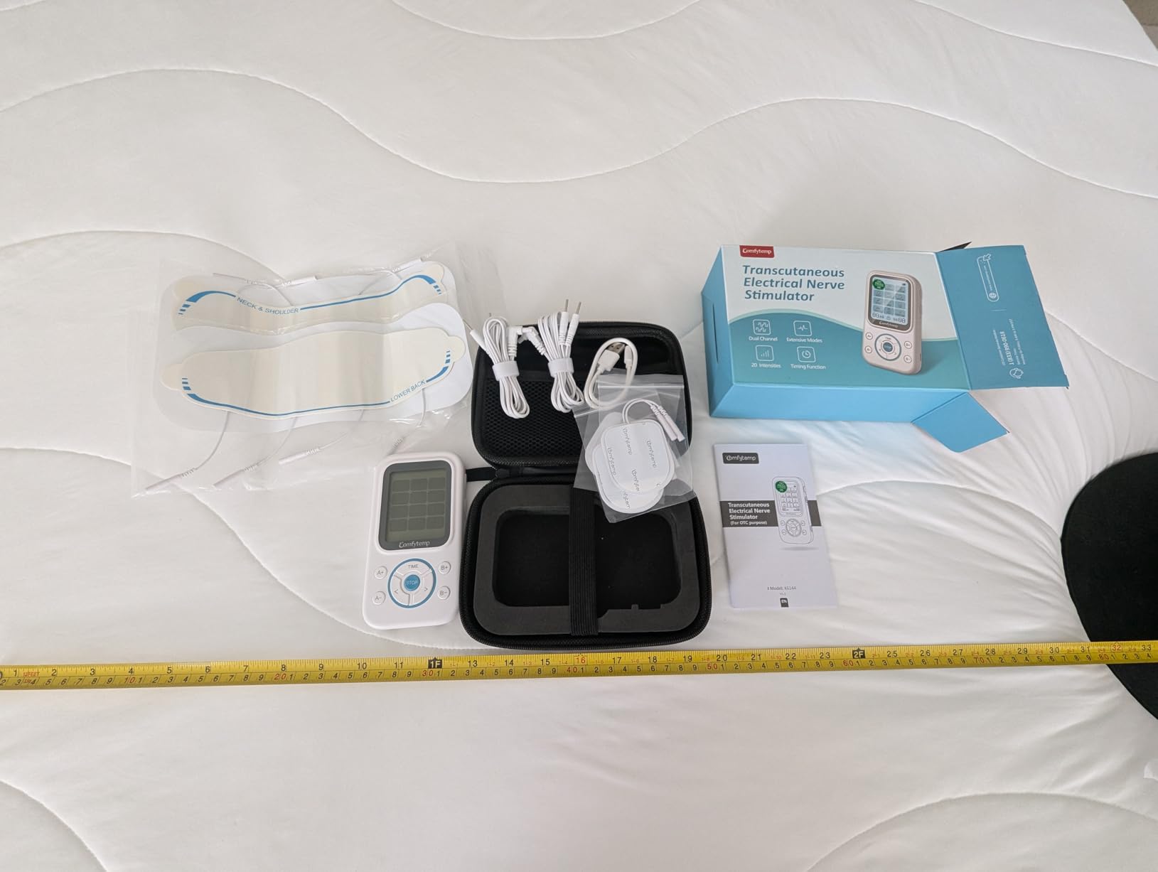 Comfytemp TENS Unit with Specialized Pads for Lower Back & Neck Shoulder Pain Relief, Easy-to-Use TENS Unit Muscle Stimulator with Large Display, Portable Dual Channel TENS Machine with Carrying Case customer photo 2