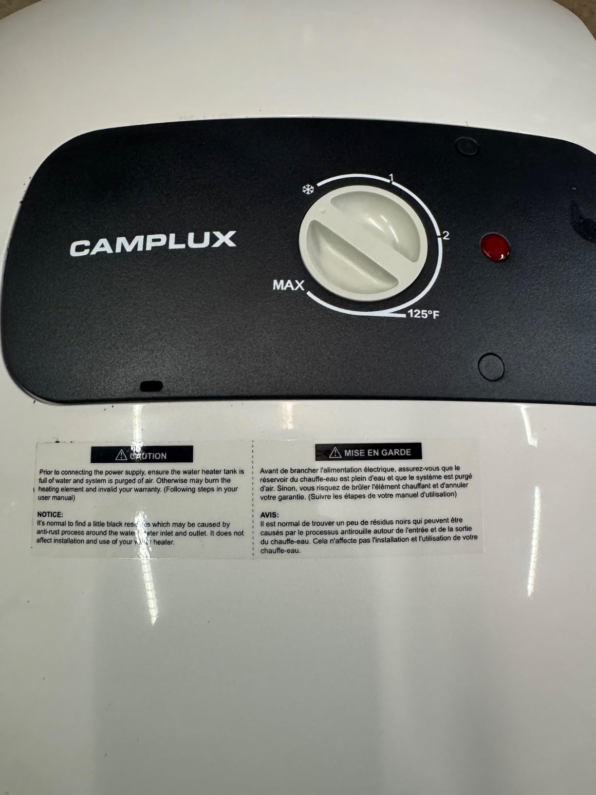 CAMPLUX Tankless Water Heater Electric 120V 3500W Point of Use Instant Hot Water Heater CSA Certified customer photo 1