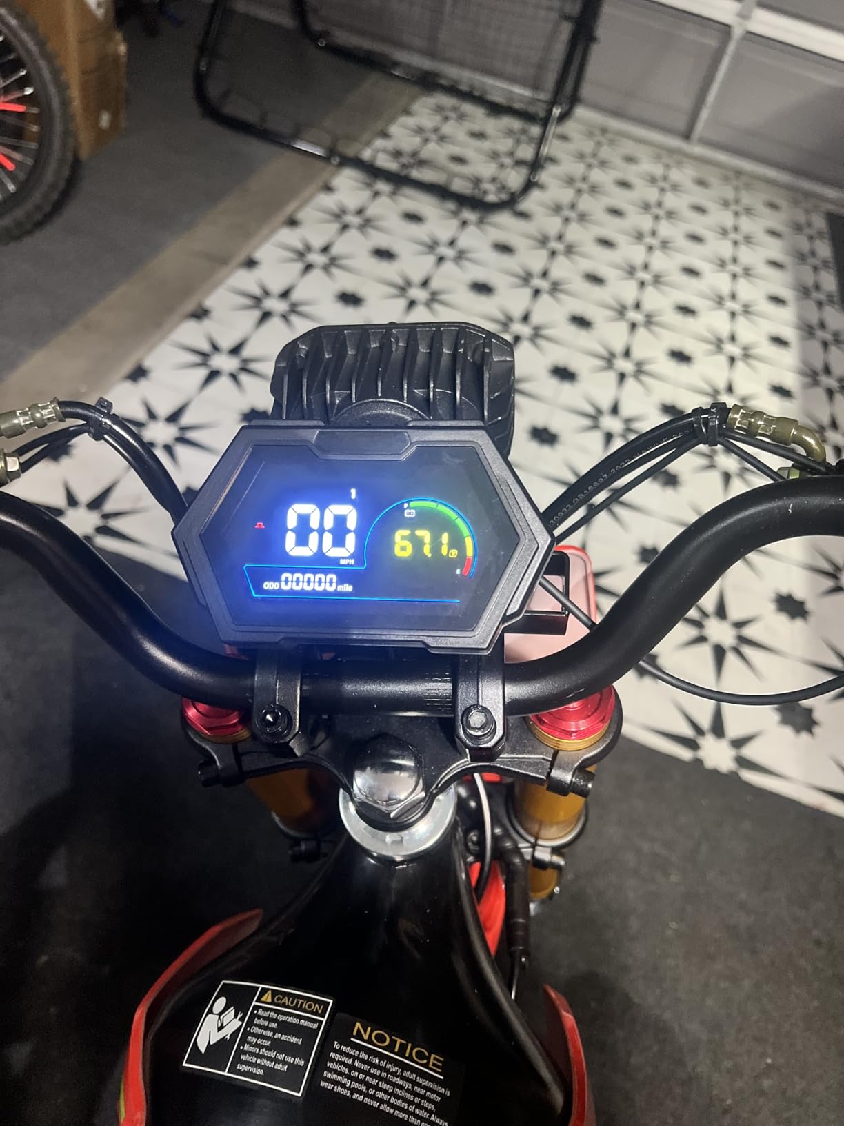 HAPPYRUN F18 Off-Road E-Moto - Electric Dirt Bike for Adults - 6000W Peak Mid-Drive Motor, 46 MPH Top Speed, 60V 30Ah Battery, 60 Mile Range, Dual Hydraulic Brakes, 17