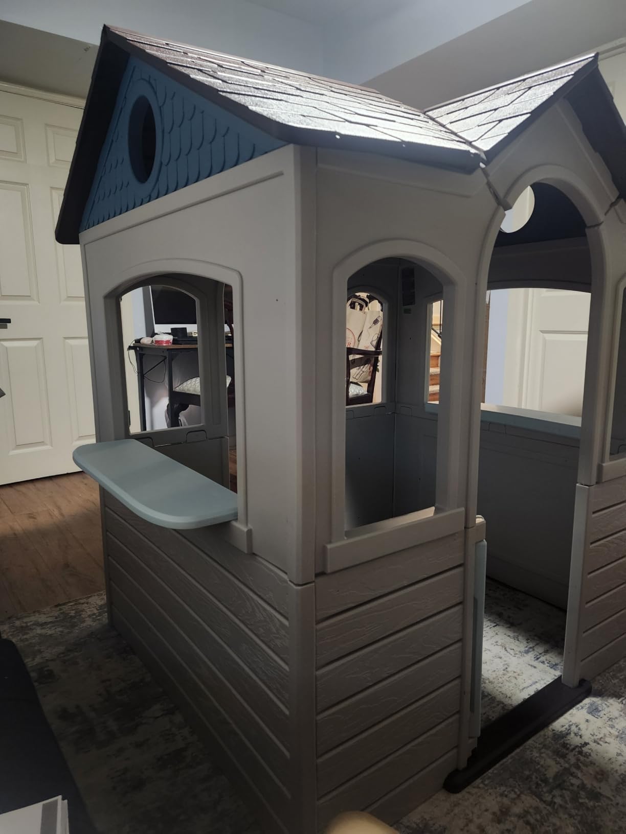 Lifetime Indoor Outdoor Kids Playhouse, Two Store Windows & Farm-Style Half Doors, Spacious Interior, Easy Snap Together No Tools Assembly, Durable Low-Maintenance Construction for Ages 3-8 customer photo 1