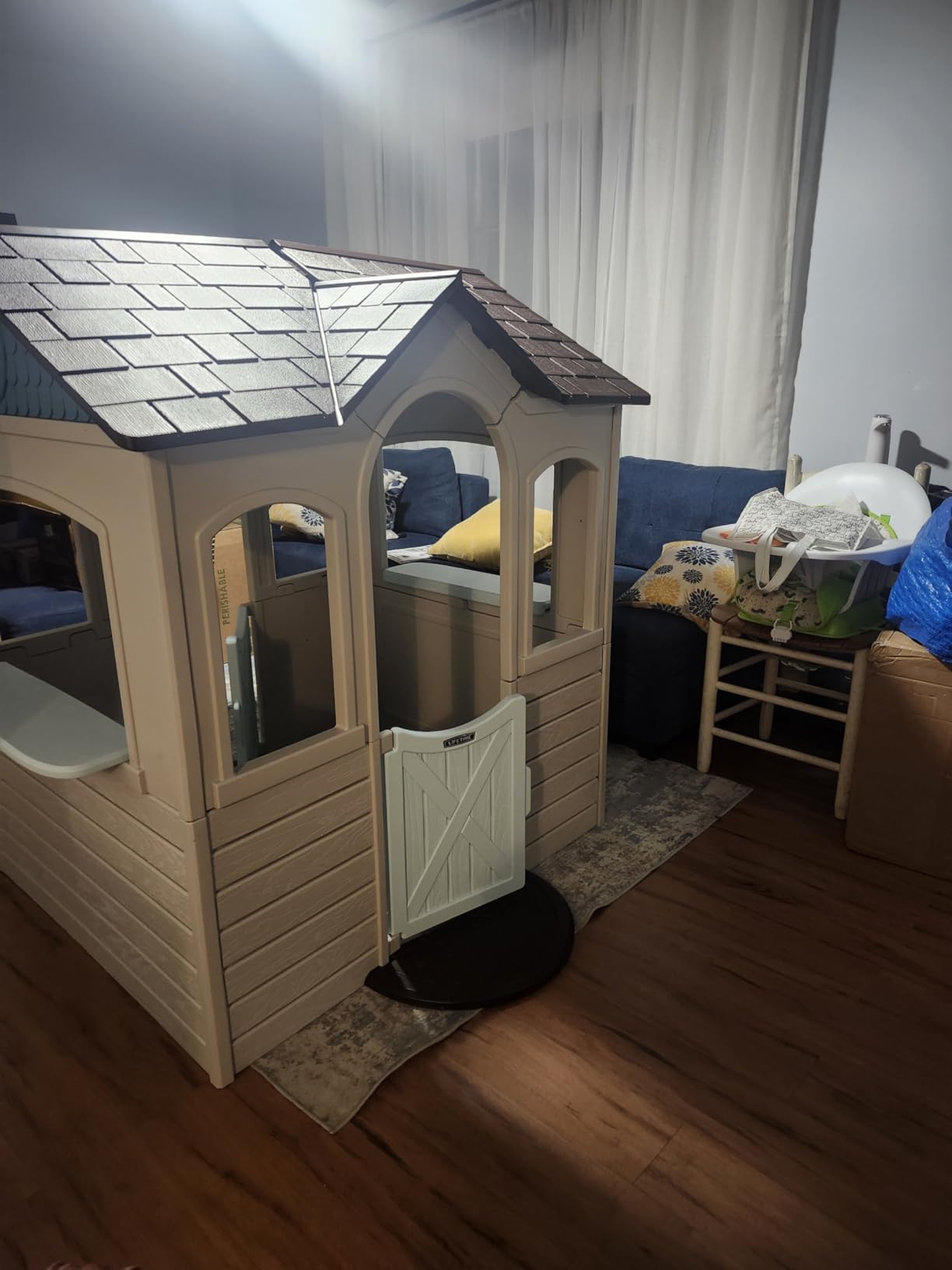 Lifetime Indoor Outdoor Kids Playhouse, Two Store Windows & Farm-Style Half Doors, Spacious Interior, Easy Snap Together No Tools Assembly, Durable Low-Maintenance Construction for Ages 3-8 customer photo 2