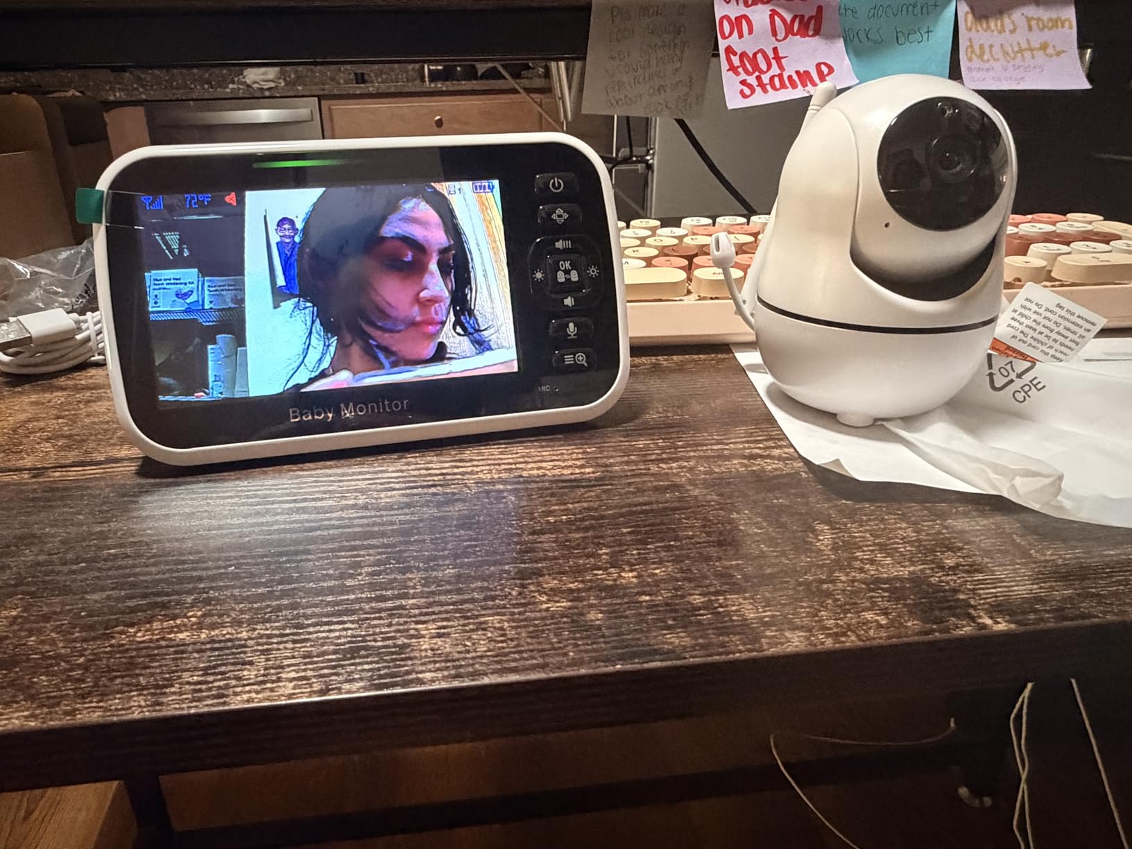 GoodBaby Baby Monitor with Camera and Audio - No WiFi, Remote Pan-Tilt-Zoom, Night Vision, Temperature Sensor, 2-Way Talk, 8 Lullabies, 30-Hour Battery Life, 960ft Long Range customer photo 2